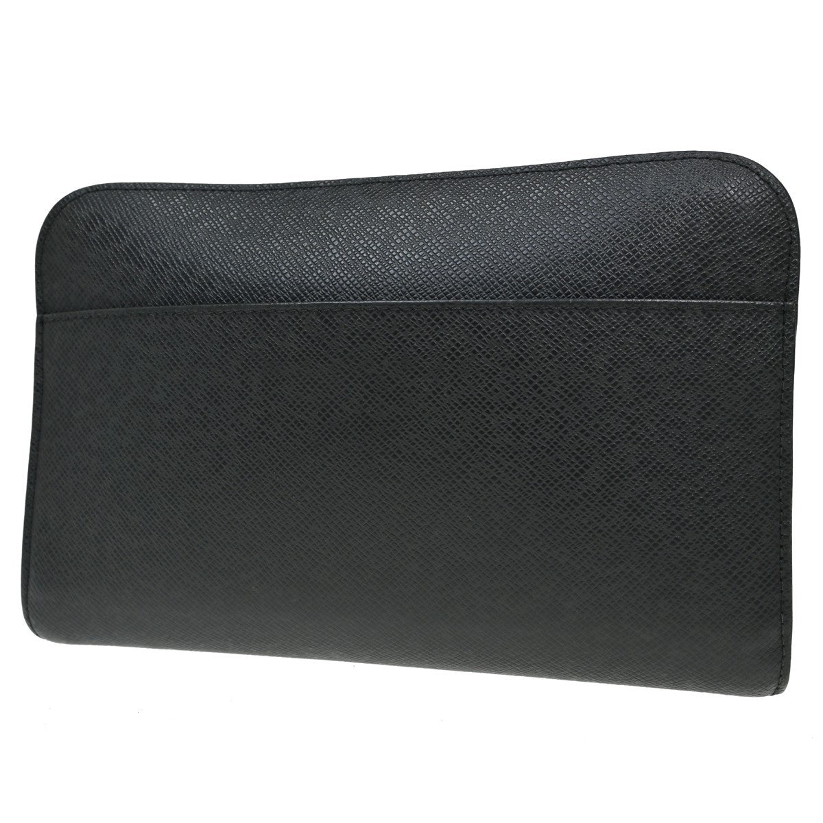 Louis Vuitton Pochette Baikal Clutch Taiga Leather Black Leather Clutche & Pouche Bag (Pre-Owned)