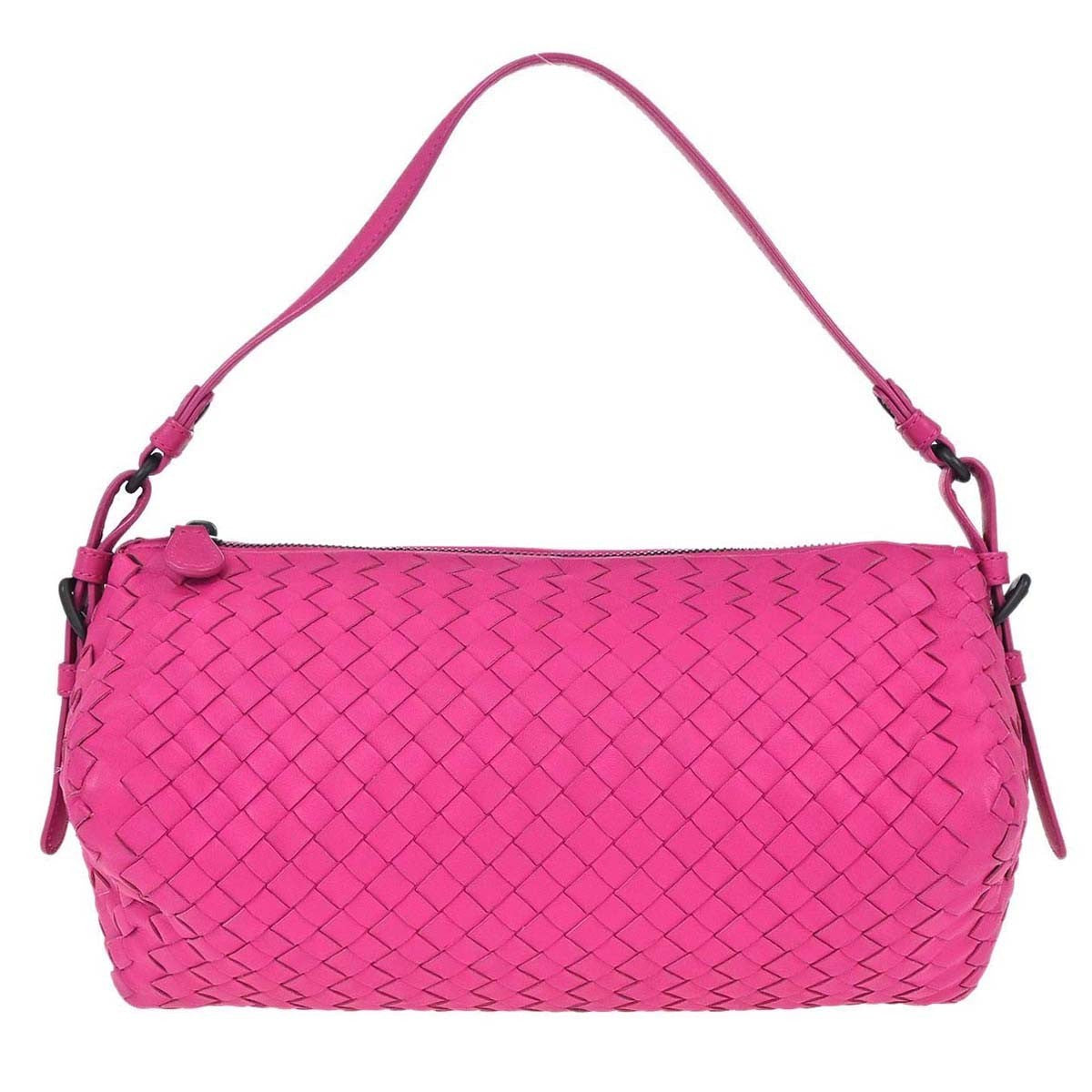 Bottega Veneta Intrecciato Leather Pink Leather Handbag (Pre-Owned)