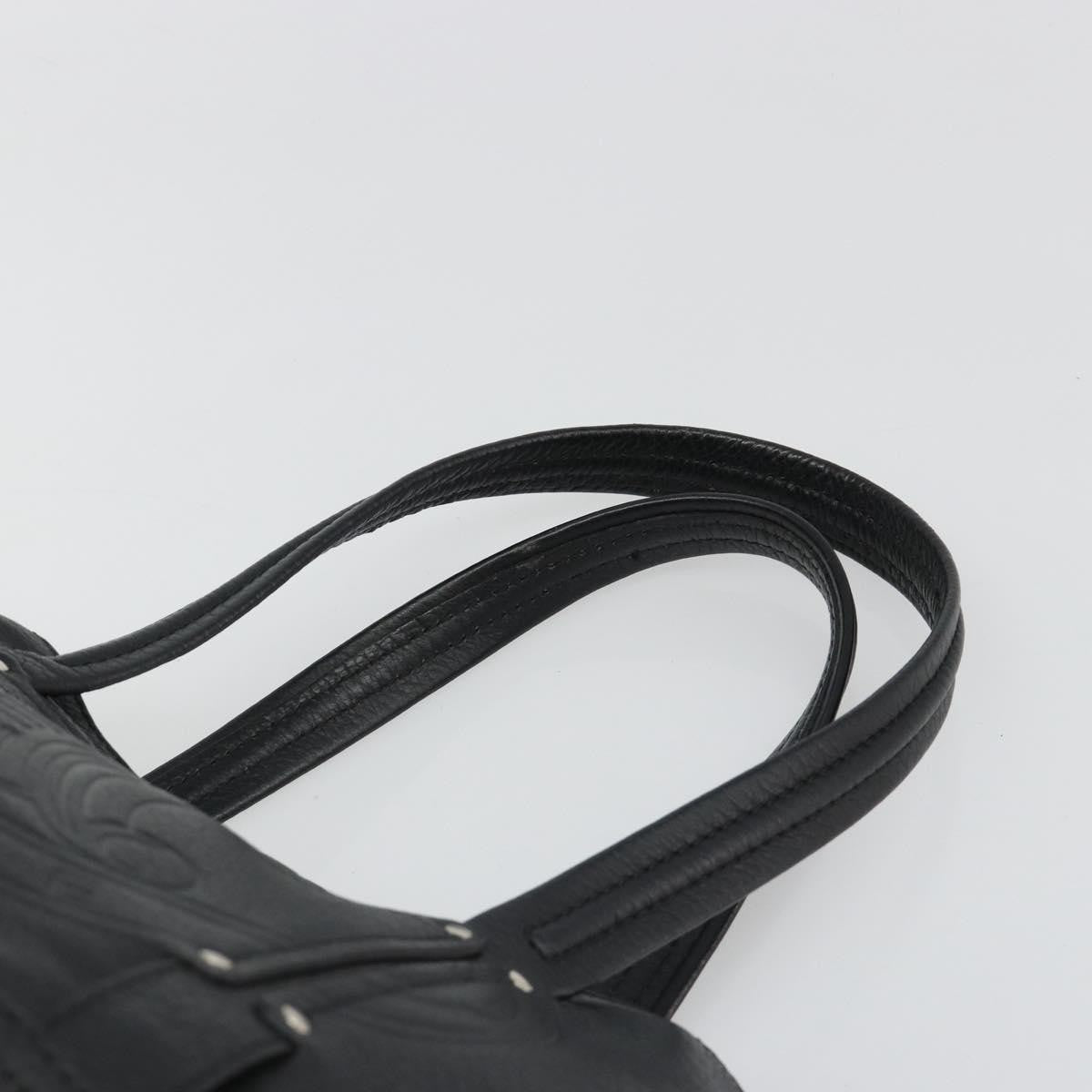 Celine Shoulder Leather Black Leather Shoulder Bag Bag (Pre-Owned)