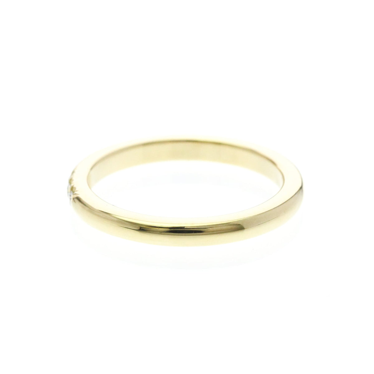 Tiffany & Co. Forever Band 18K Yellow Gold With Diamond Gold Yellow_Gold Ring Jewelry (Pre-Owned)