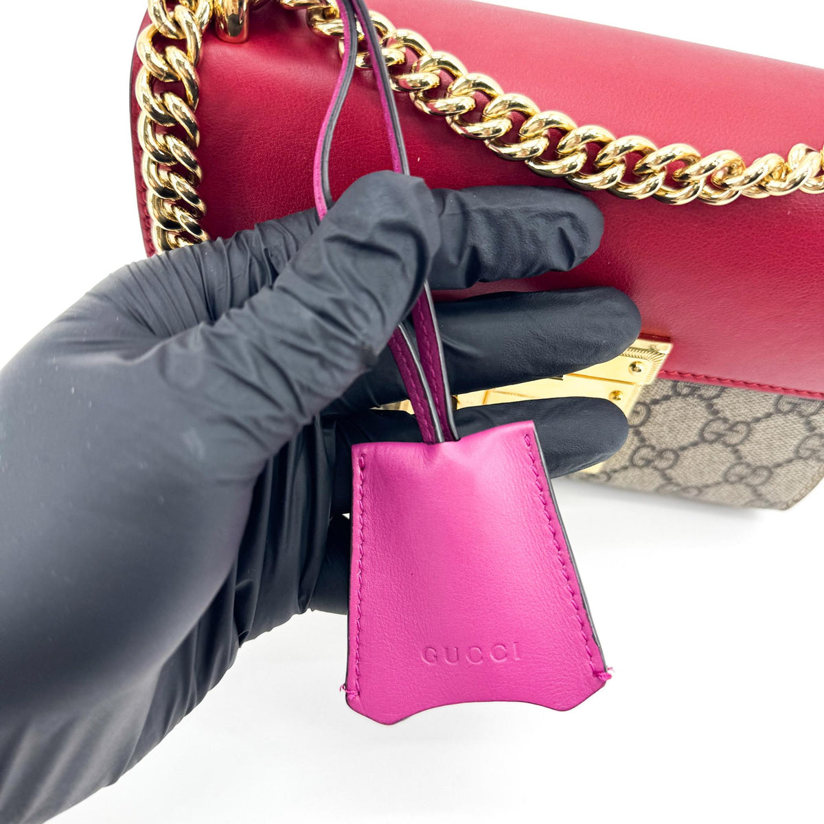 Gucci Padlock Clutch Gg Canvas And Leather Beige Canvas Clutche & Pouche Bag (Pre-Owned)