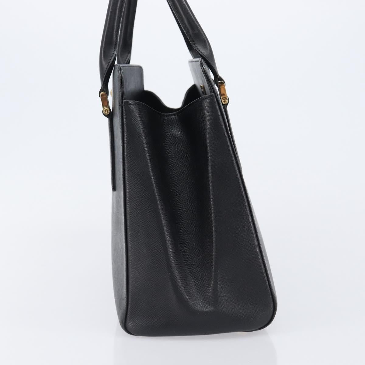 Burberry Handbag Leather Black Leather Handbag (Pre-Owned)