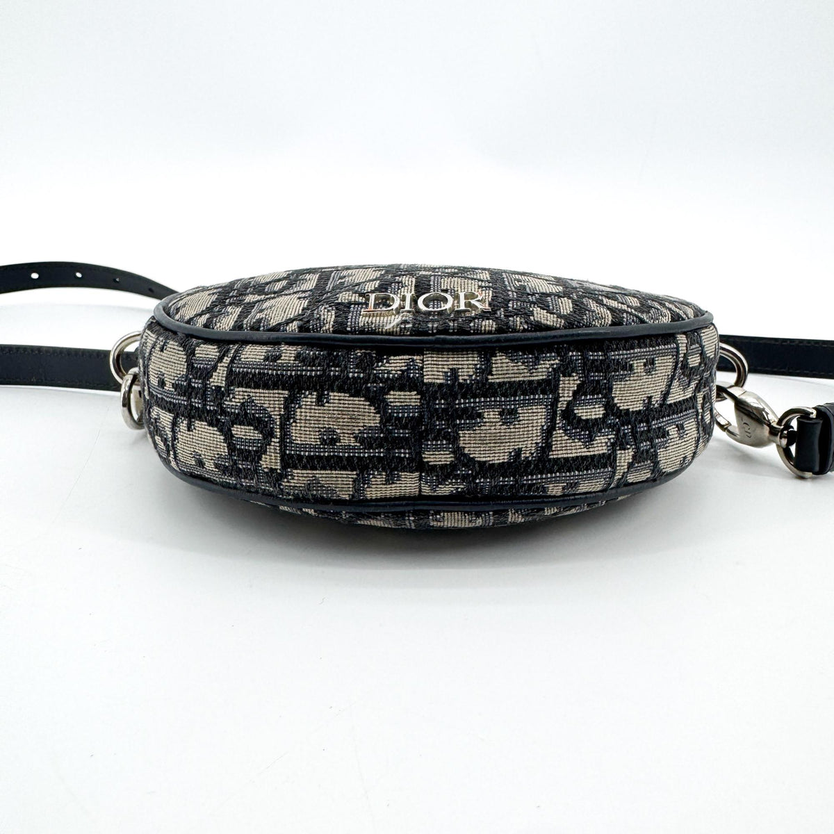 Christian Dior Baby Ball Oblique Canvas Beige Canvas Crossbody Bag Bag (Pre-Owned)