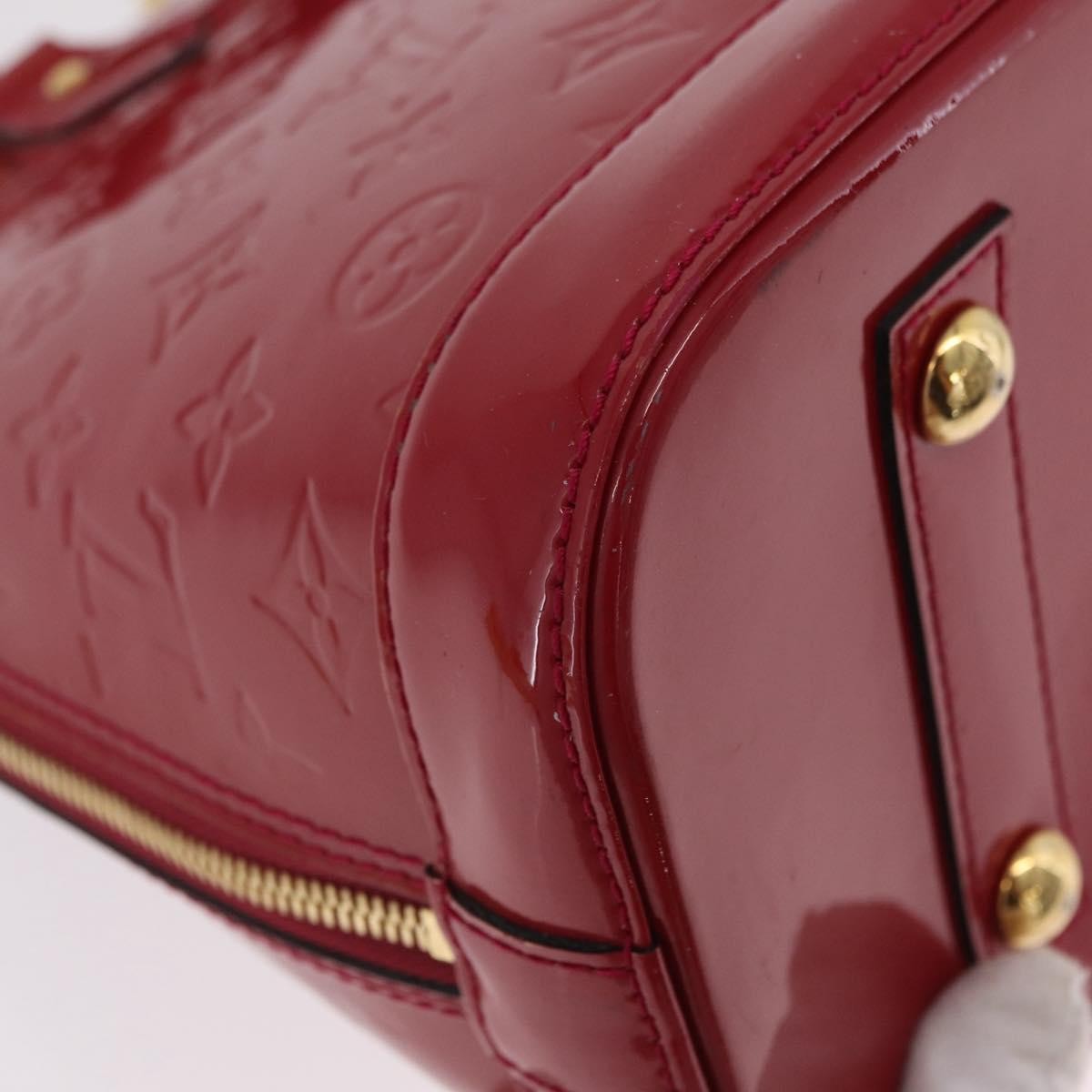 Louis Vuitton Alma Monogram Vernis Pink Patent_Leather Handbag (Pre-Owned)