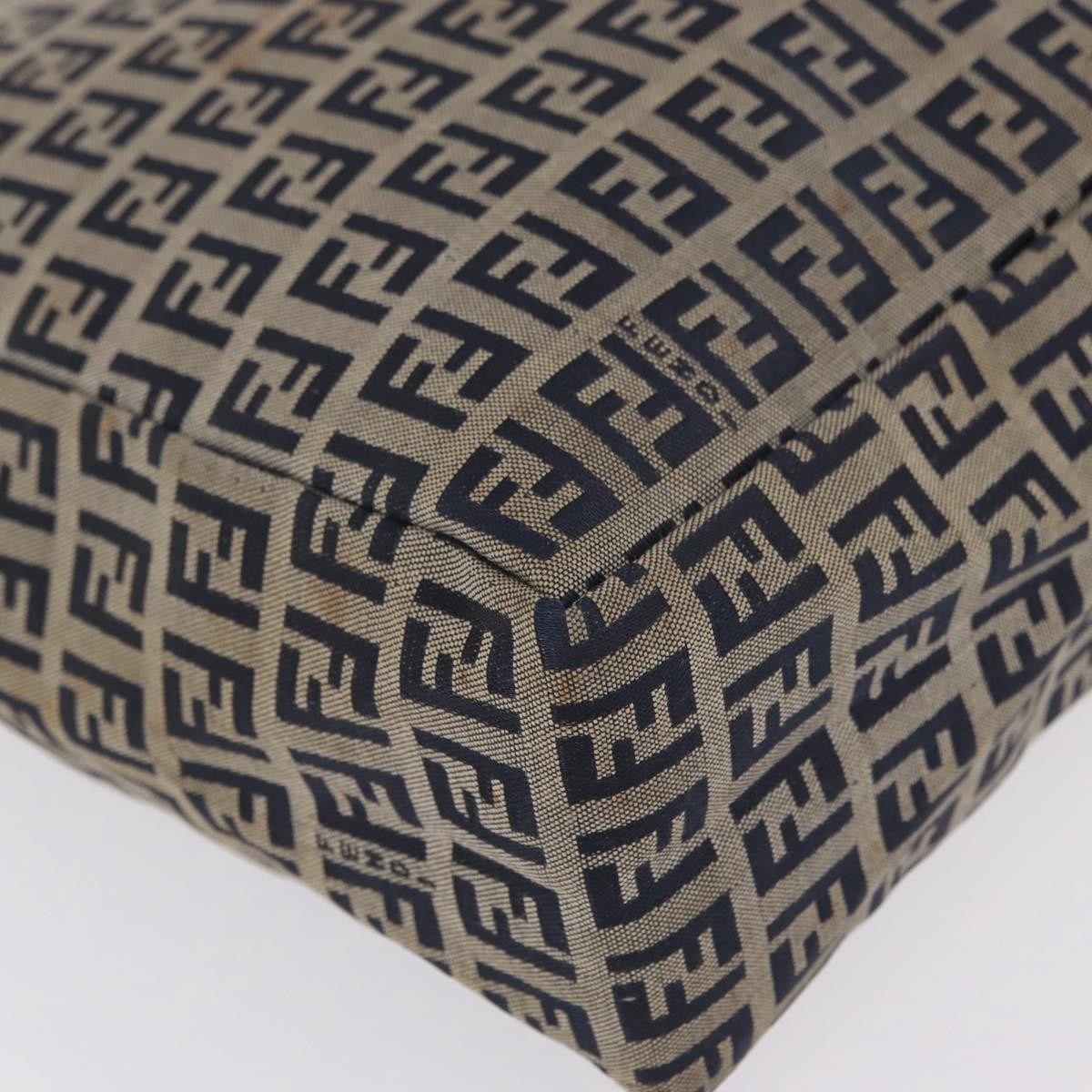 Fendi Vintage Shopping Zucchino Canvas Navy Canvas Tote Bag Bag (Pre-Owned)