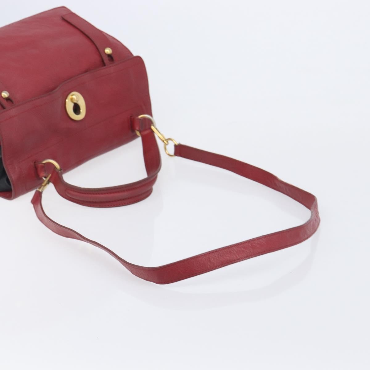 Saint Laurent Muse Two Leather Red Leather Handbag (Pre-Owned)