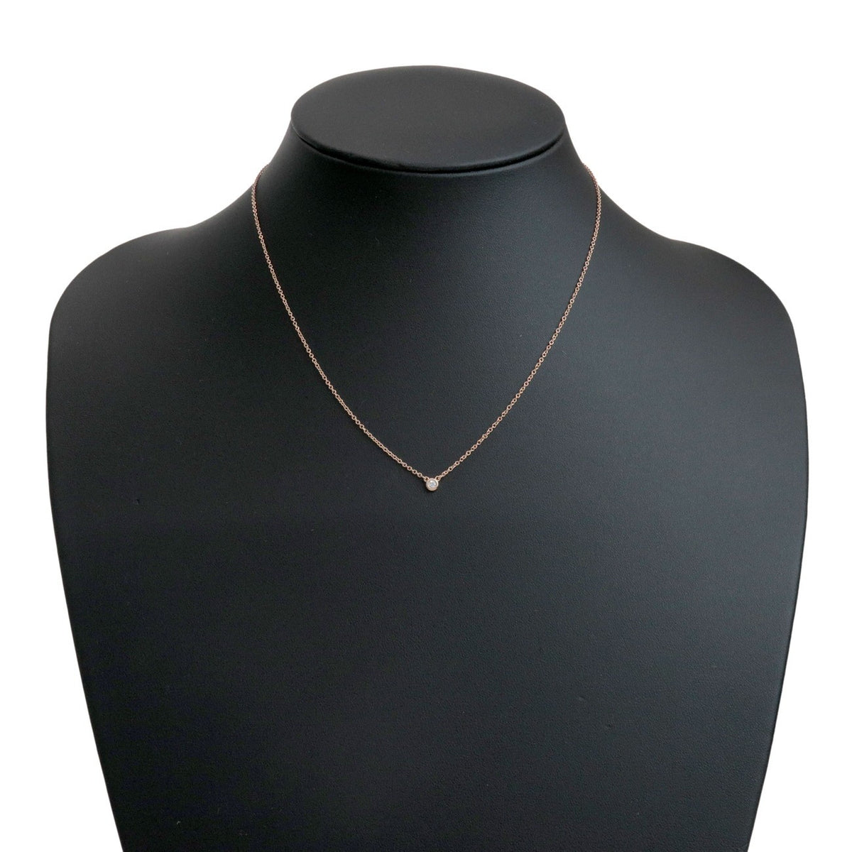 Tiffany & Co. Elsa Peretti Diamonds By The Yard Pendant 18K Rose Gold Gold Rose_Gold Necklace Jewelry (Pre-Owned)