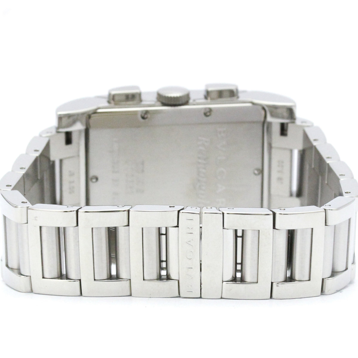 Bvlgari Bvlgari Rettangolo Chronograph Quartz Stainless Steel Watch (Pre-Owned)