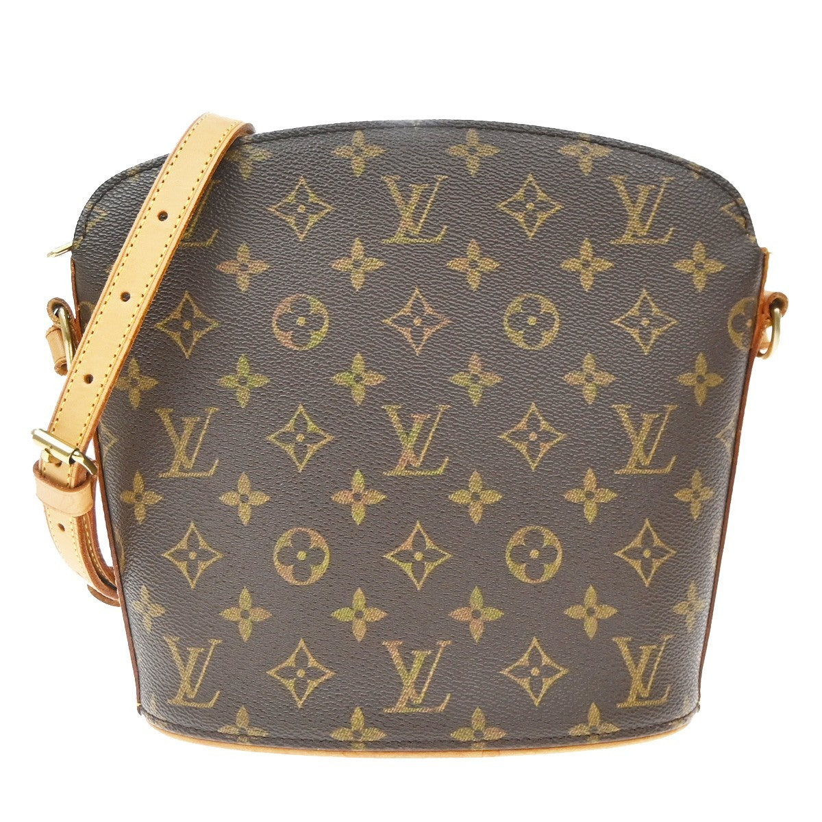 Louis Vuitton Drouot Monogram Canvas Brown Canvas Shoulder Bag Bag (Pre-Owned)