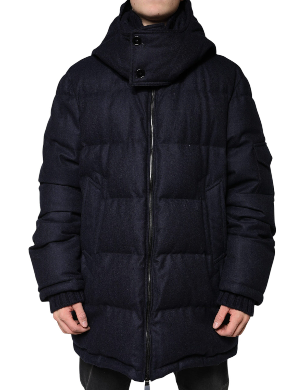 Dolce & Gabbana Black Nylon Hooded Puffer Men Coat Men's Jacket