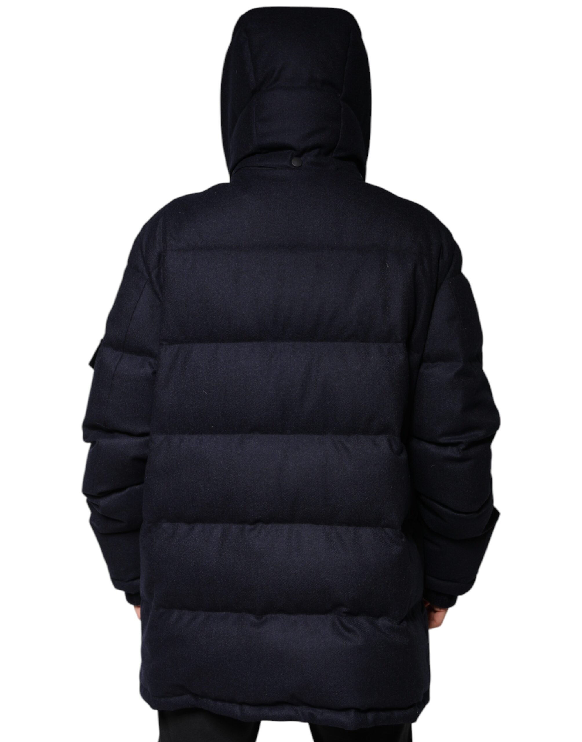 Dolce & Gabbana Black Nylon Hooded Puffer Men Coat Men's Jacket