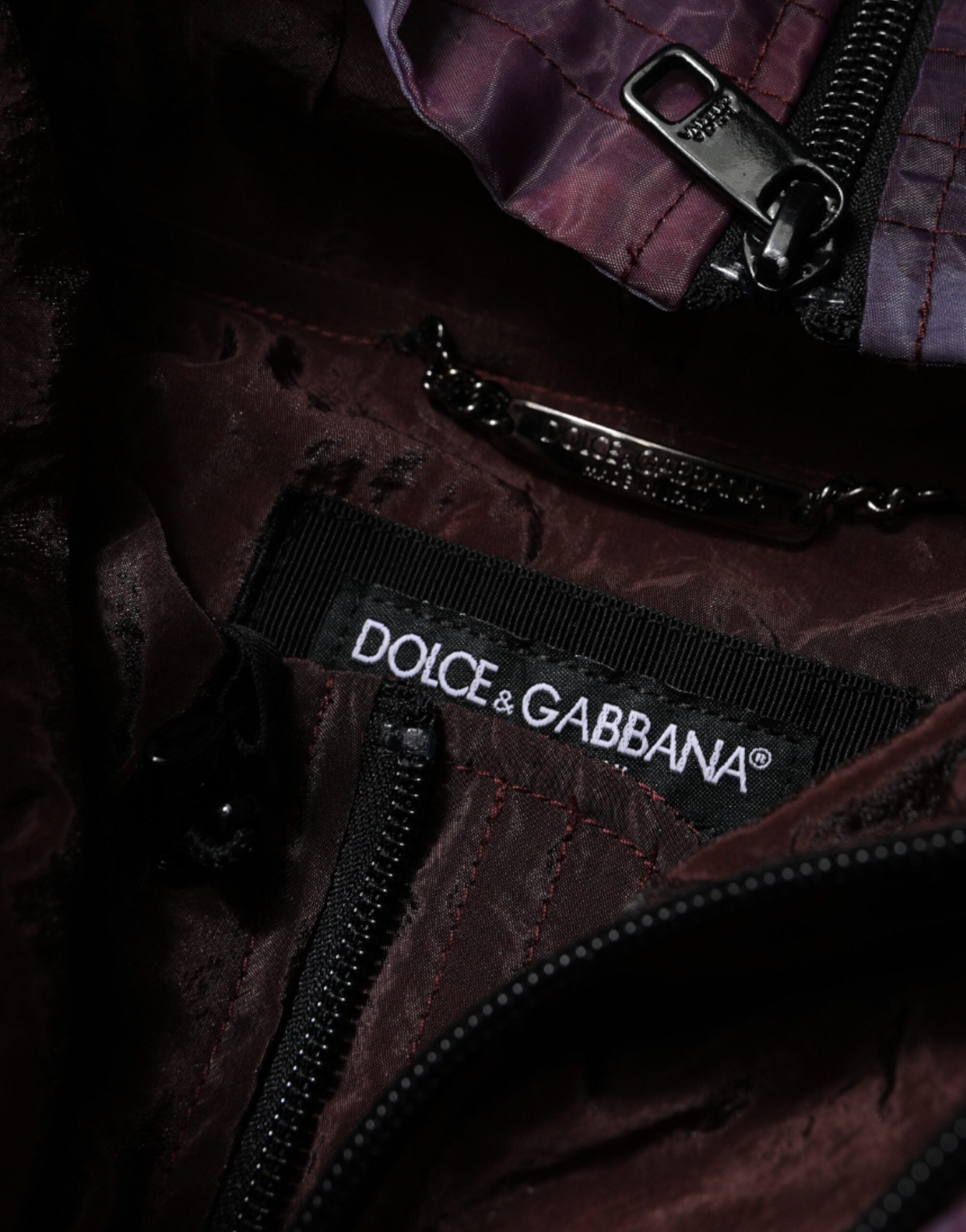 Dolce & Gabbana Purple Camouflage Hooded Men Blouson Men's Jacket