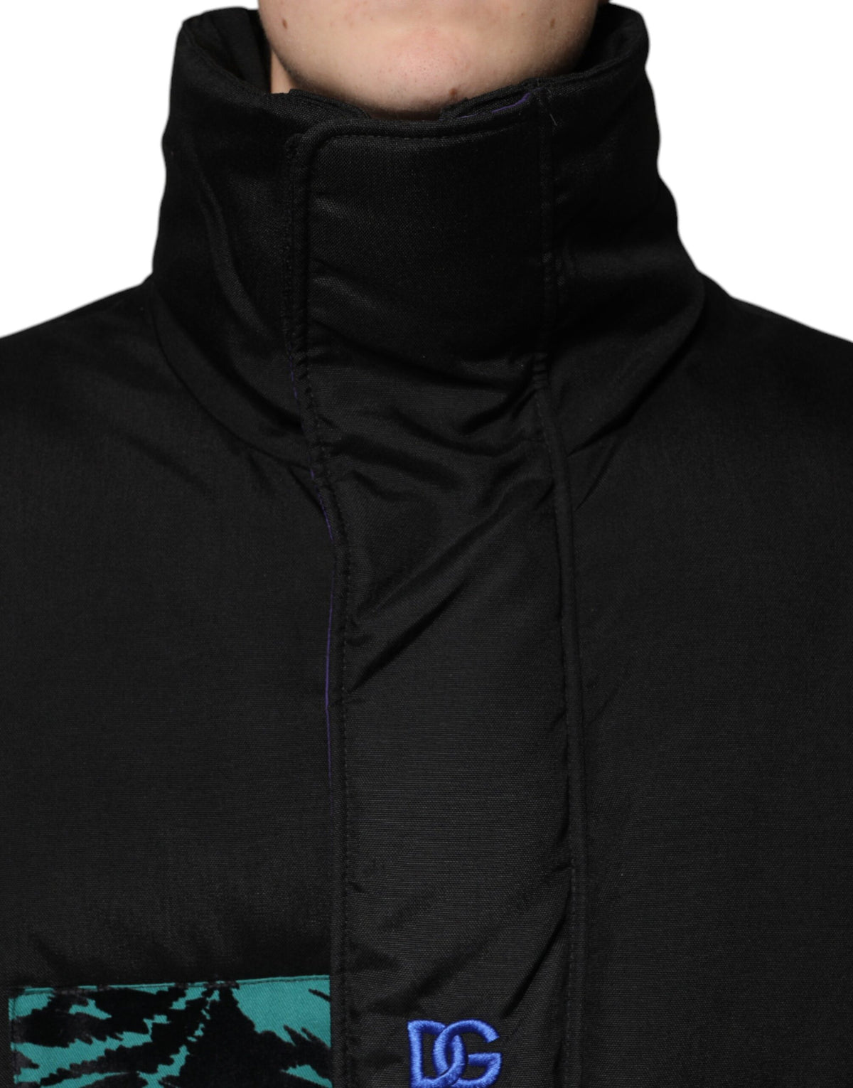 Dolce & Gabbana Black Nylon Puffer Men Full Zip Men's Jacket