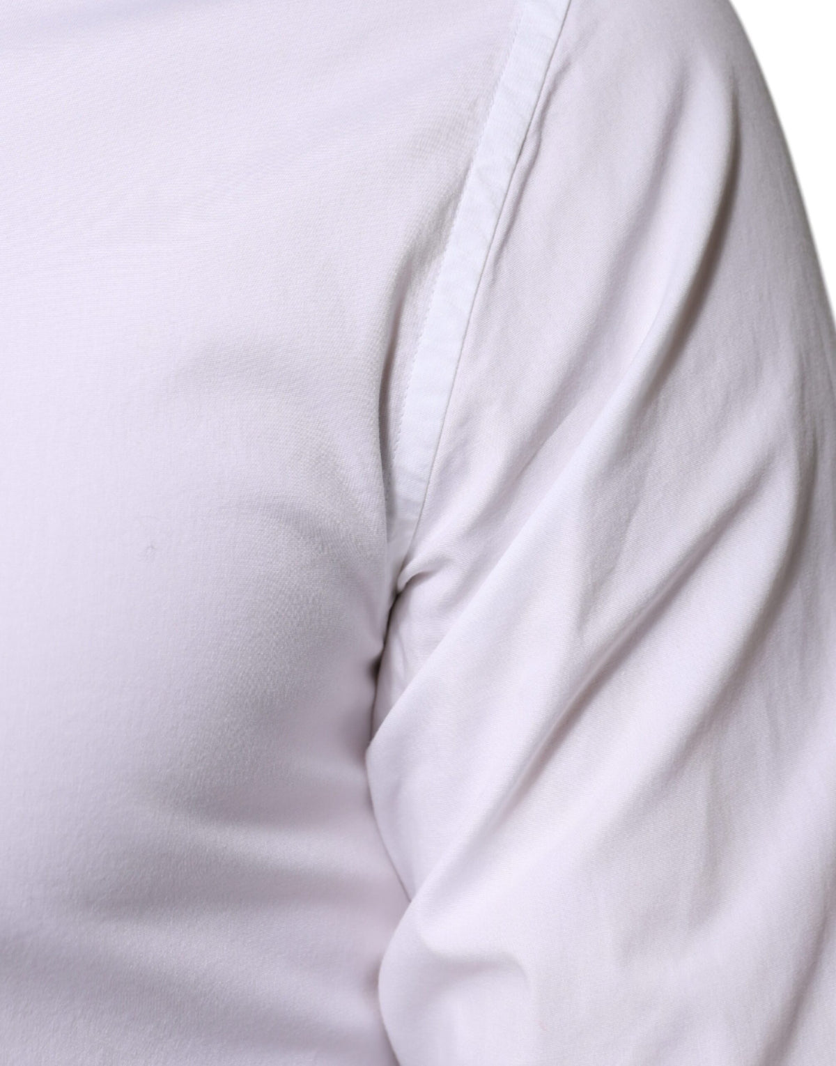 Dolce & Gabbana White Cotton Formal Men GOLD Dress Men's Shirt (Pre-Owned)
