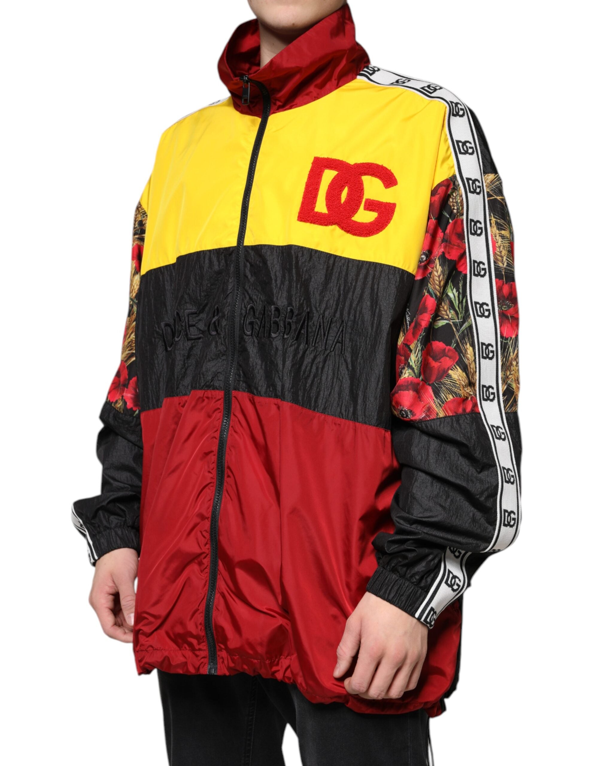 Dolce & Gabbana Multicolor Patchwork Men Full Zip Men's Sweater