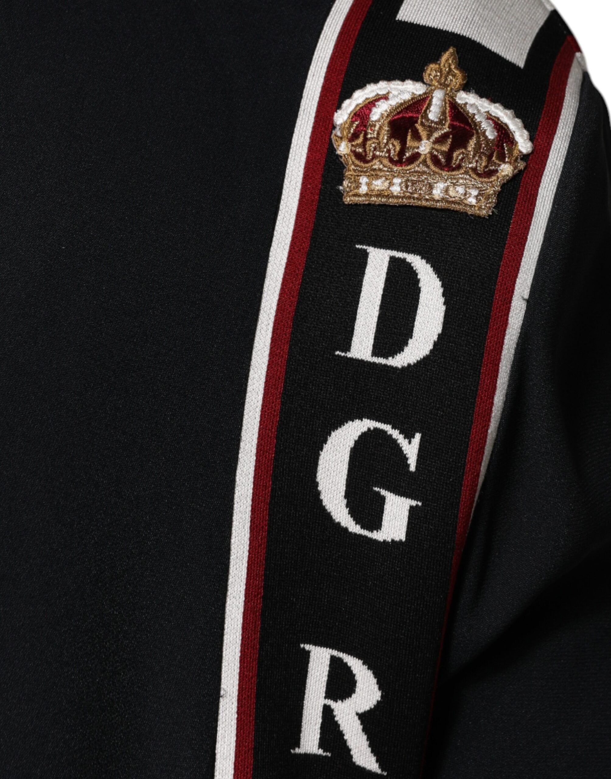 Dolce & Gabbana Black DG King Full Zip Sweatshirt Men's Sweater