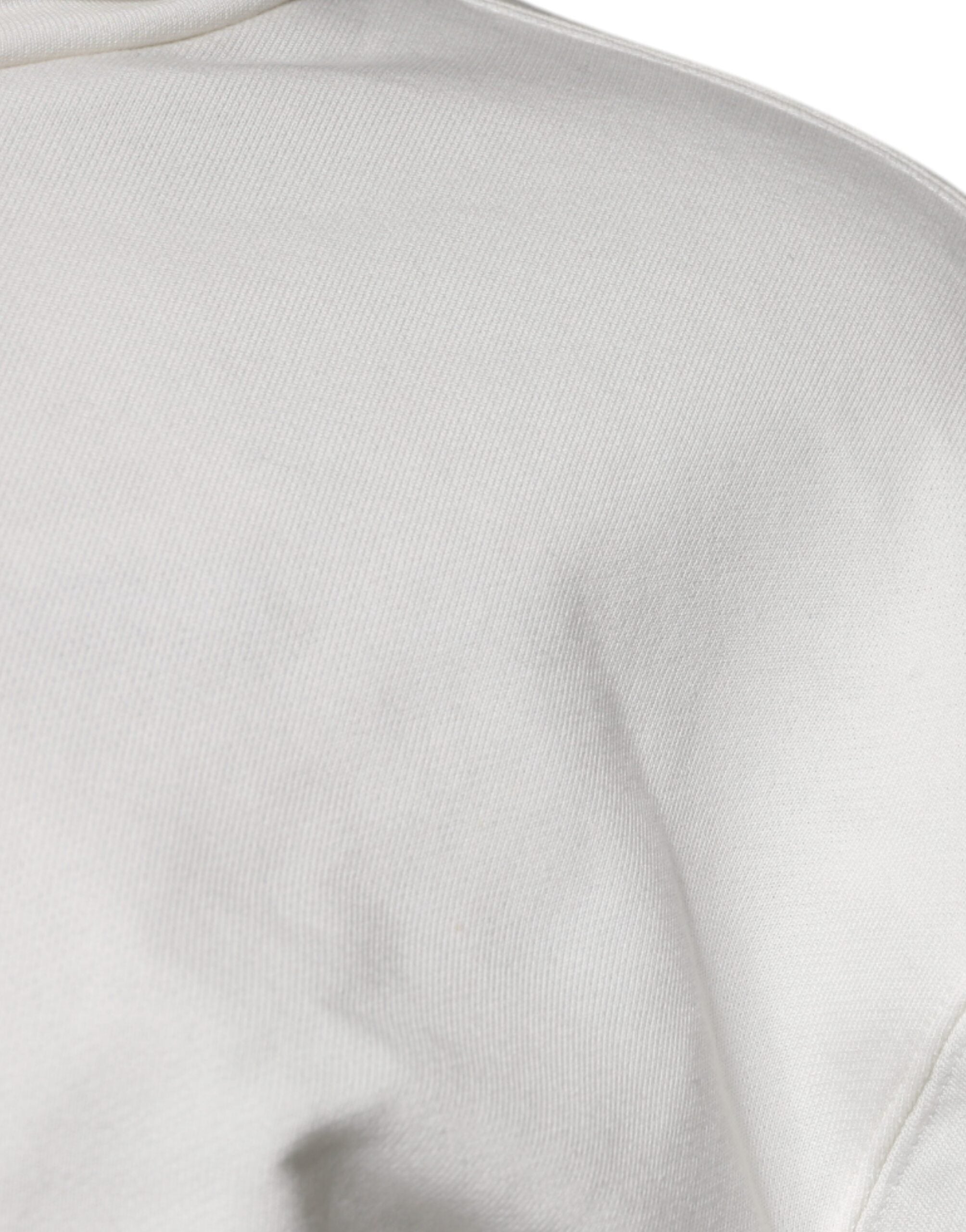 Dolce & Gabbana White Logo Hooded Pullover Men Sweatshirt Men's Sweater (Pre-Owned)