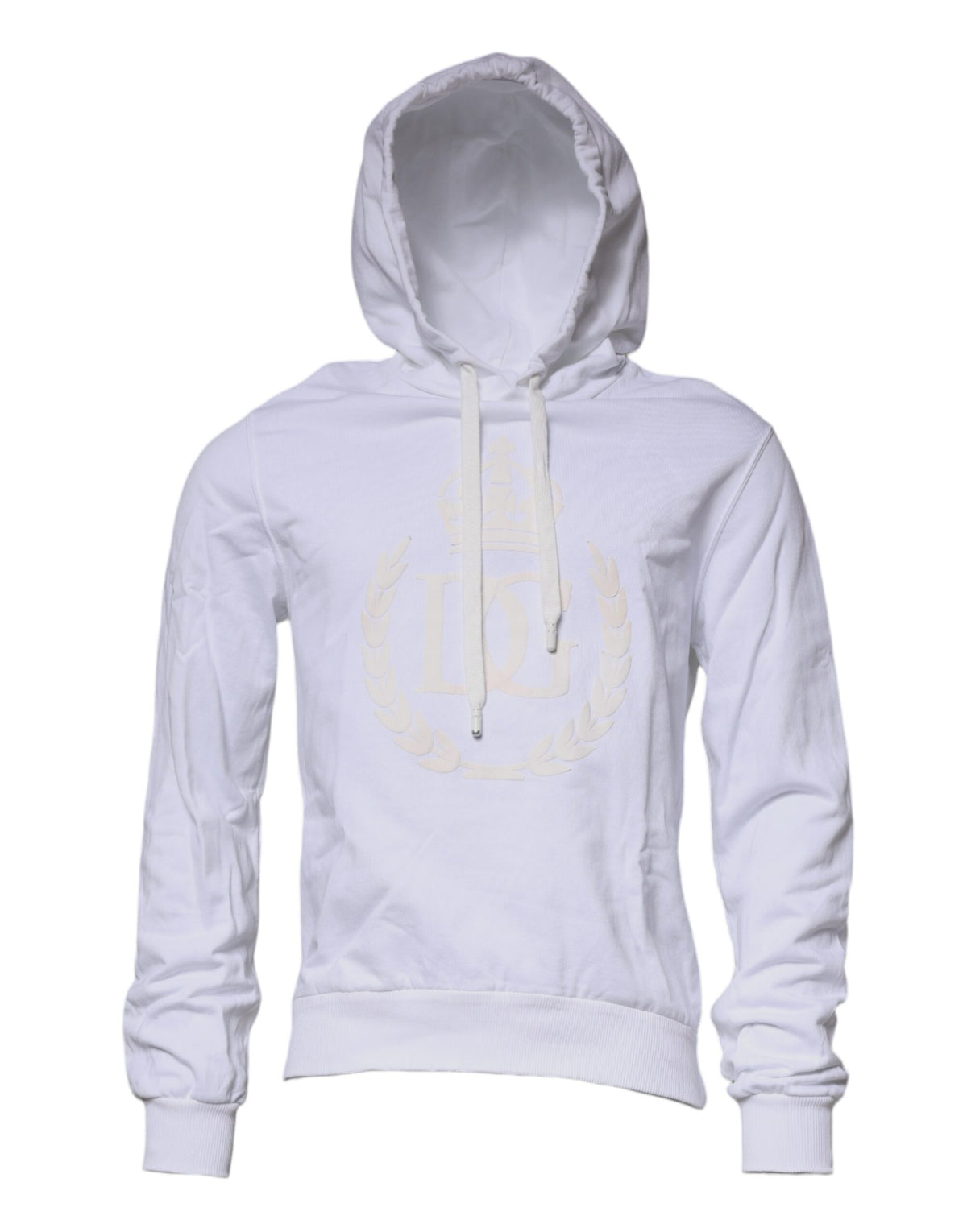 Dolce & Gabbana White Logo Hooded Pullover Sweatshirt Men's Sweater (Pre-Owned)