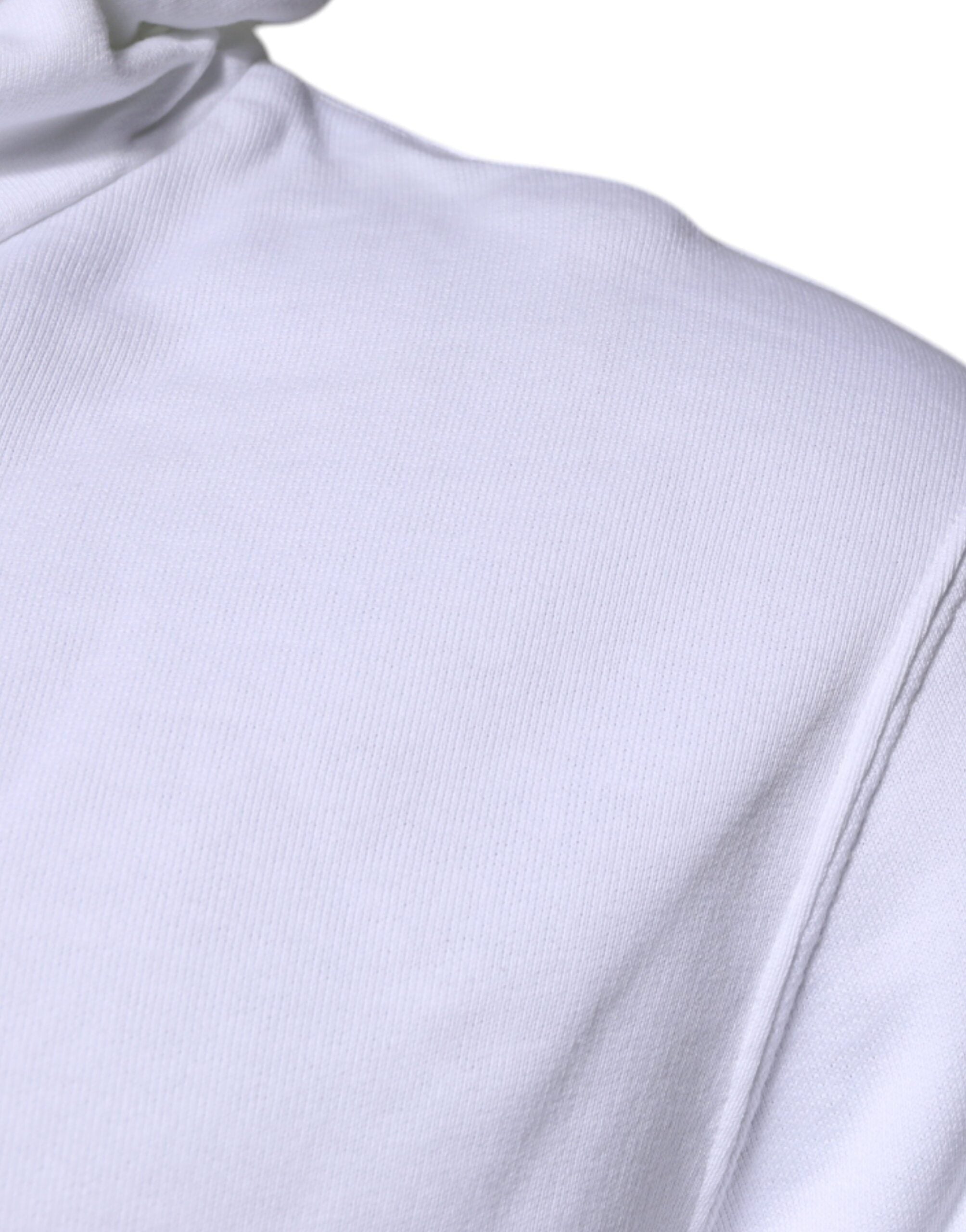 Dolce & Gabbana White Logo Hooded Pullover Sweatshirt Men's Sweater (Pre-Owned)