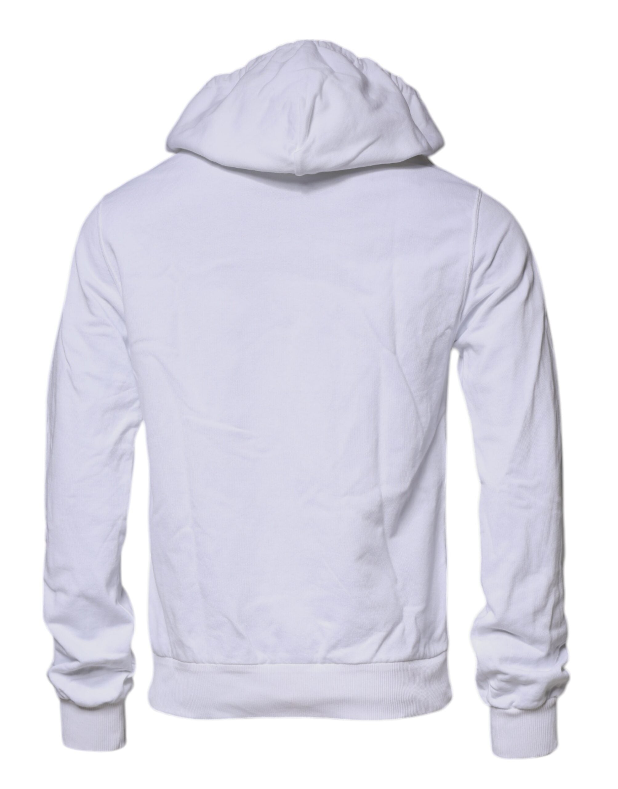 Dolce & Gabbana White Logo Hooded Pullover Sweatshirt Men's Sweater (Pre-Owned)