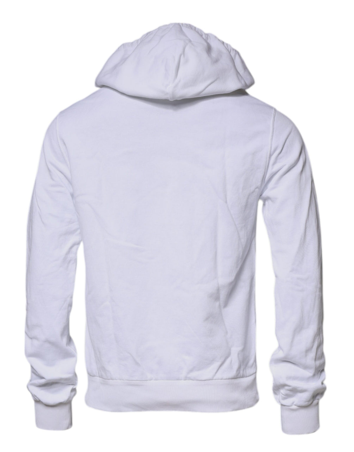Dolce & Gabbana White Logo Hooded Pullover Sweatshirt Men's Sweater (Pre-Owned)