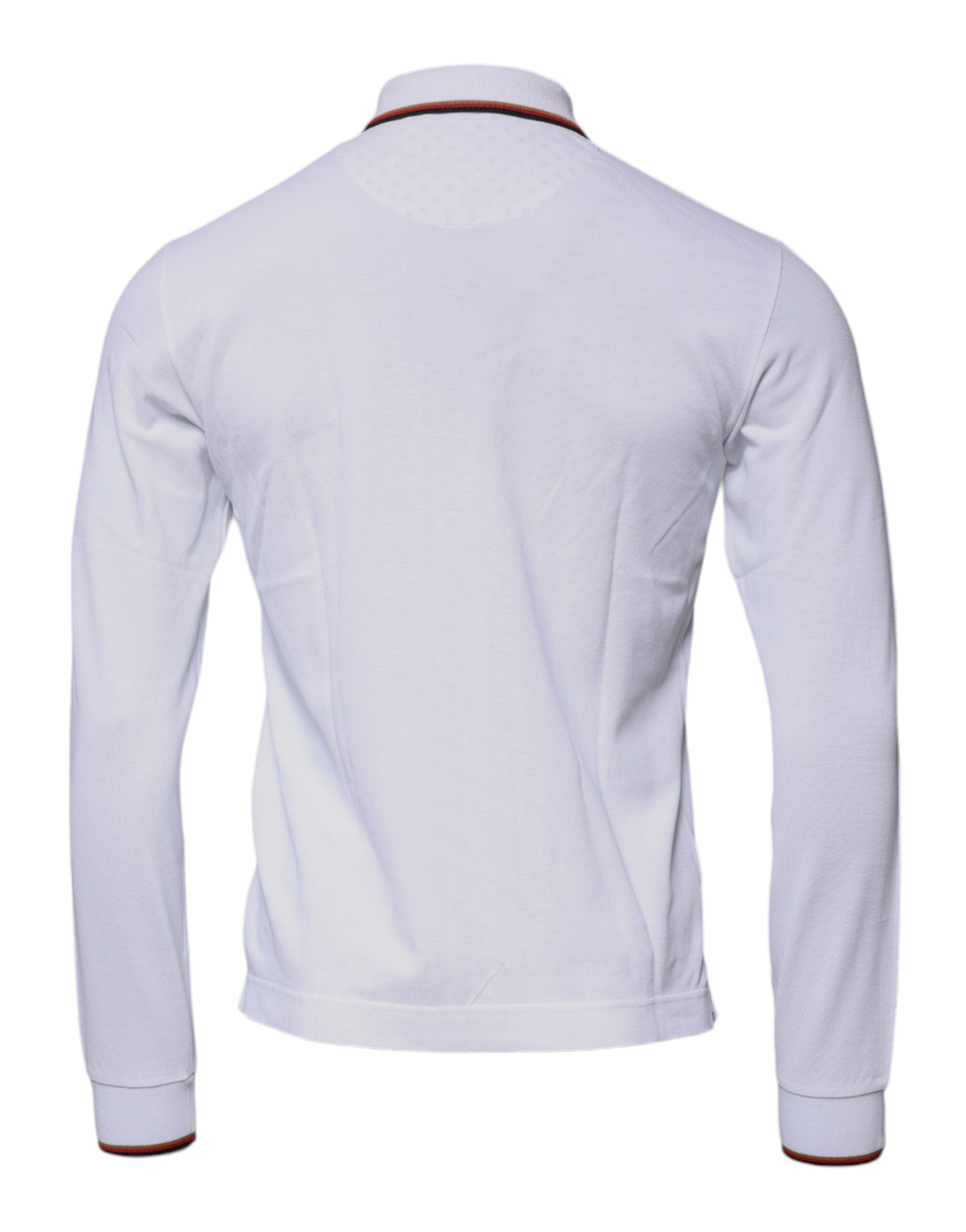 Dolce & Gabbana White Crown Men Full Zip Sweatshirt Men's Sweater