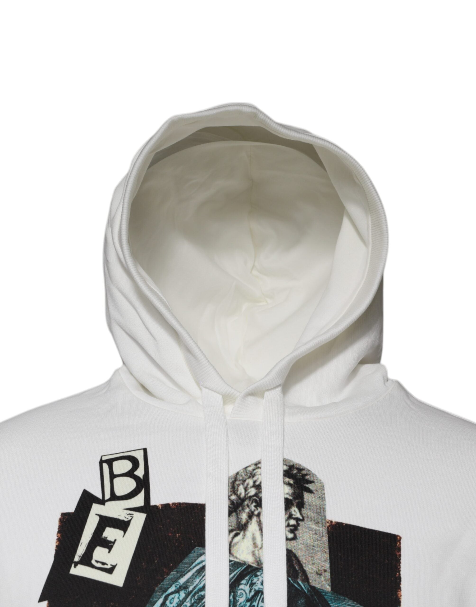 Dolce & Gabbana White Caesar Cotton Hooded Pullover Men's Sweater