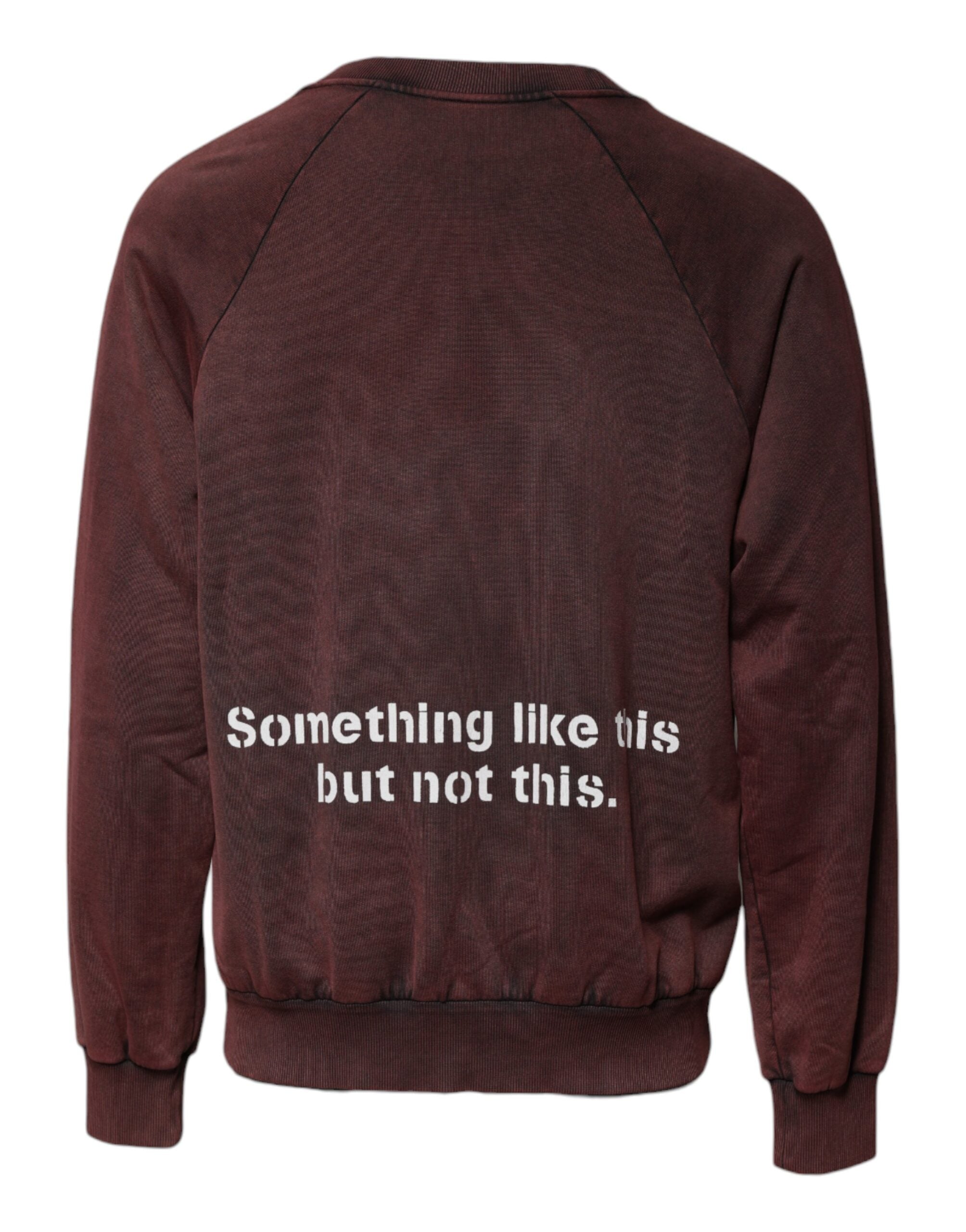 Dolce & Gabbana Brown Logo Cotton Crew Neck Pullover Men's Sweater