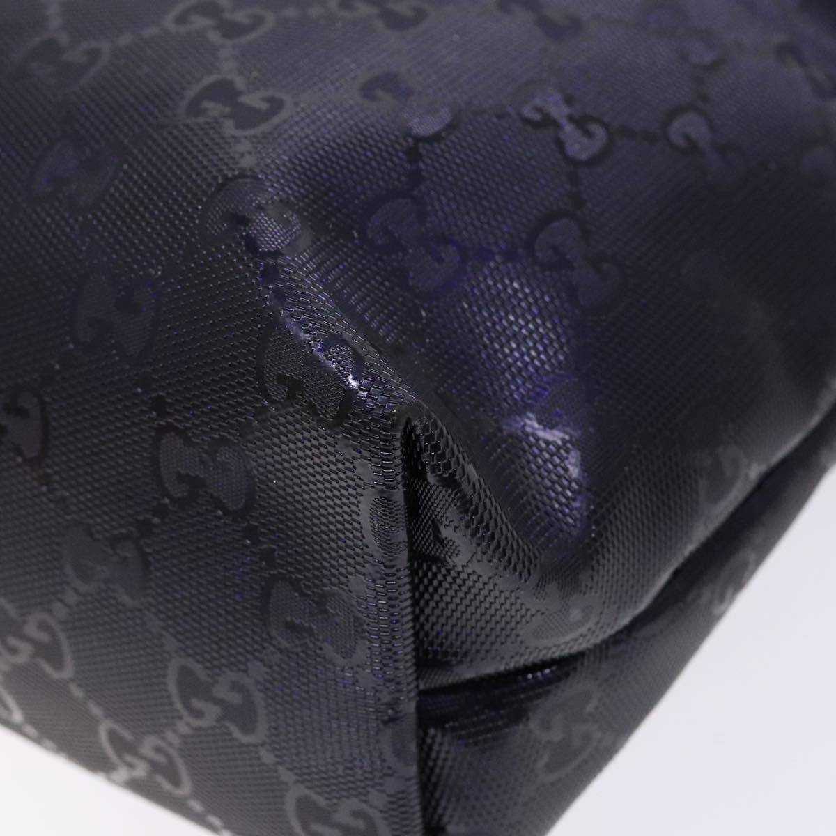 Gucci Plus Tote Gg Imprime Navy Canvas Tote Bag Bag (Pre-Owned)