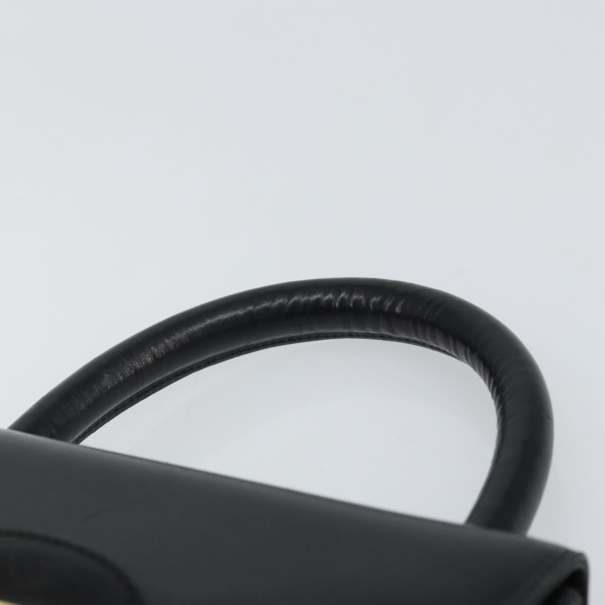 Salvatore Ferragamo Vintage Leather Black Leather Handbag (Pre-Owned)