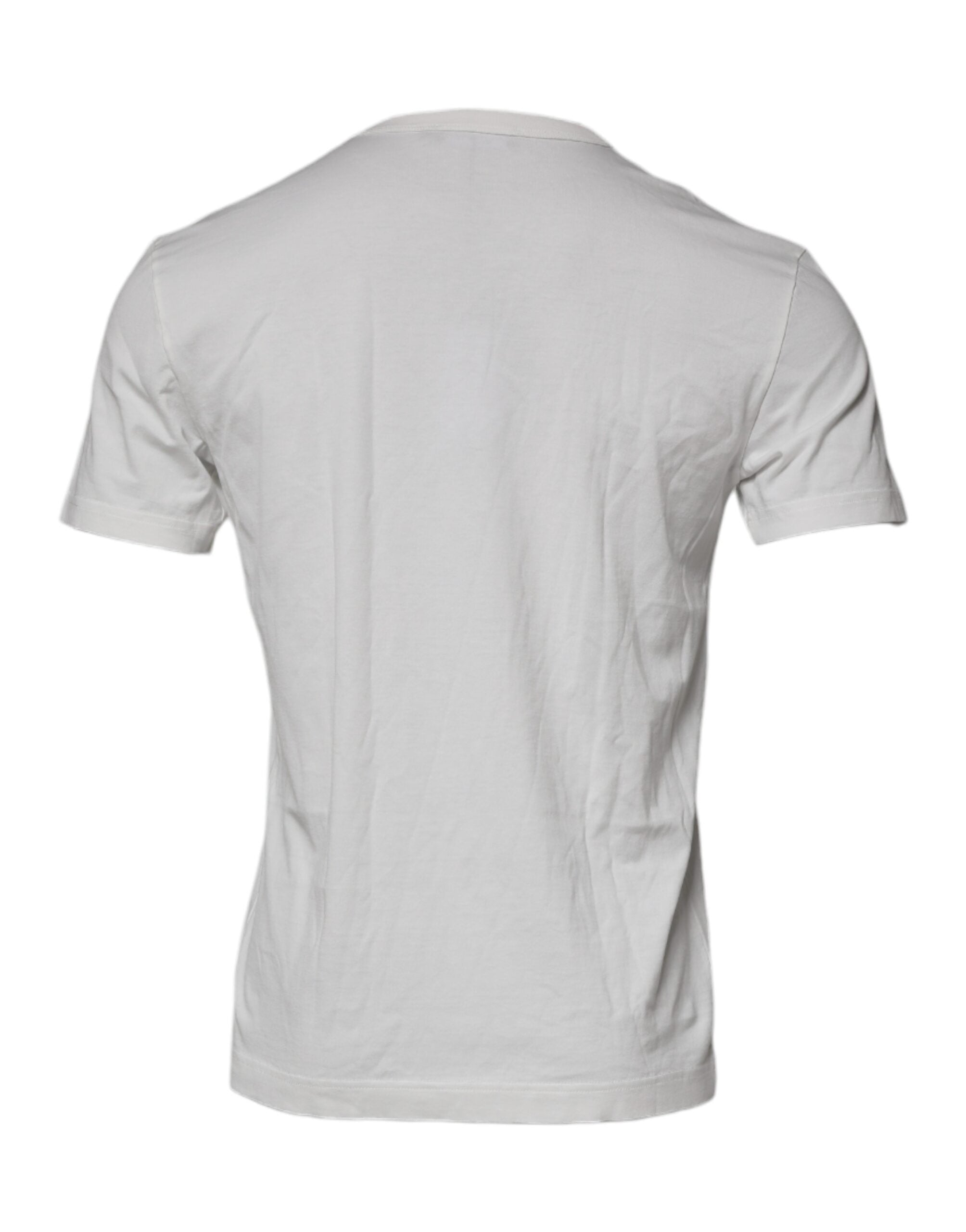 Dolce & Gabbana White Royals Heritage Cotton Men's T-shirt (Pre-Owned)