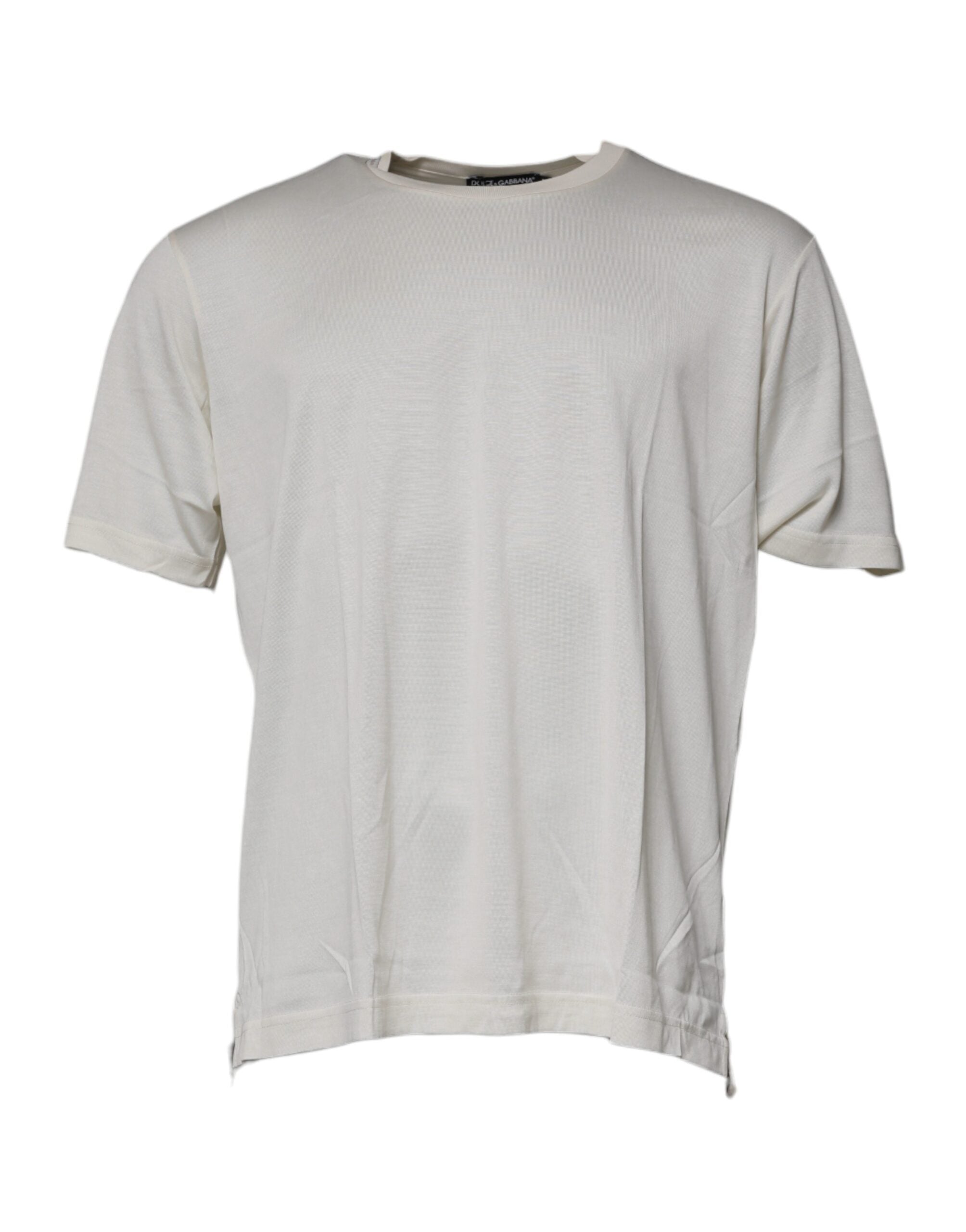 Dolce & Gabbana Off White Crew Neck Short Sleeve Men's T-shirt