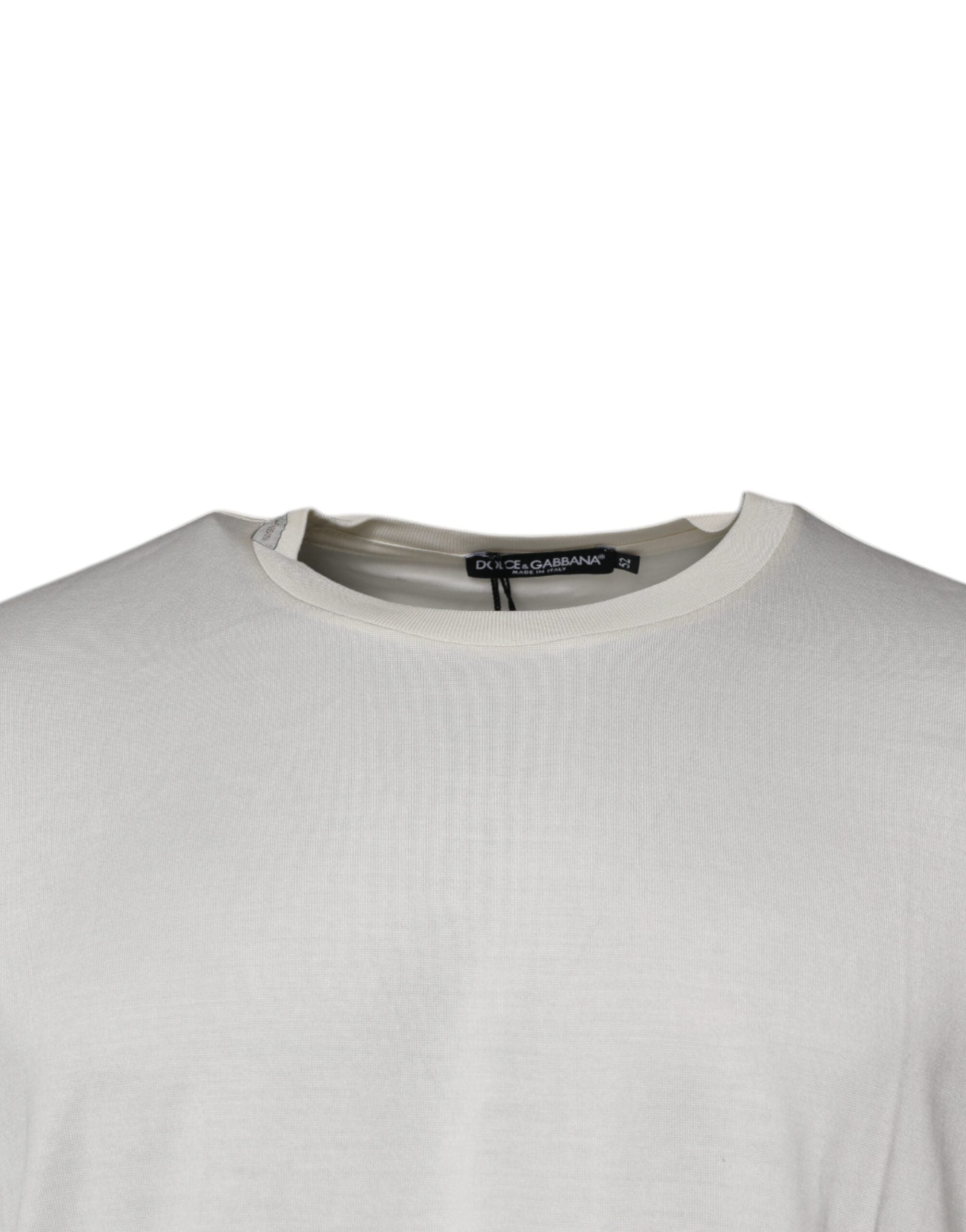 Dolce & Gabbana Off White Crew Neck Short Sleeve Men's T-shirt