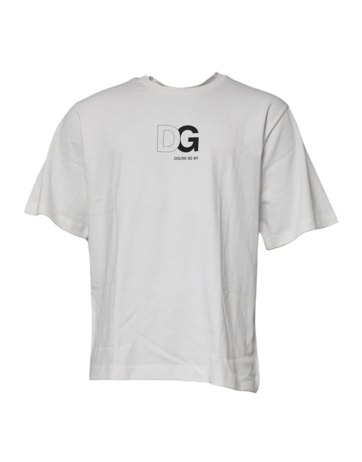 Dolce & Gabbana White DG Logo Crew Neck Short Sleeves Men's T-shirt (Pre-Owned)