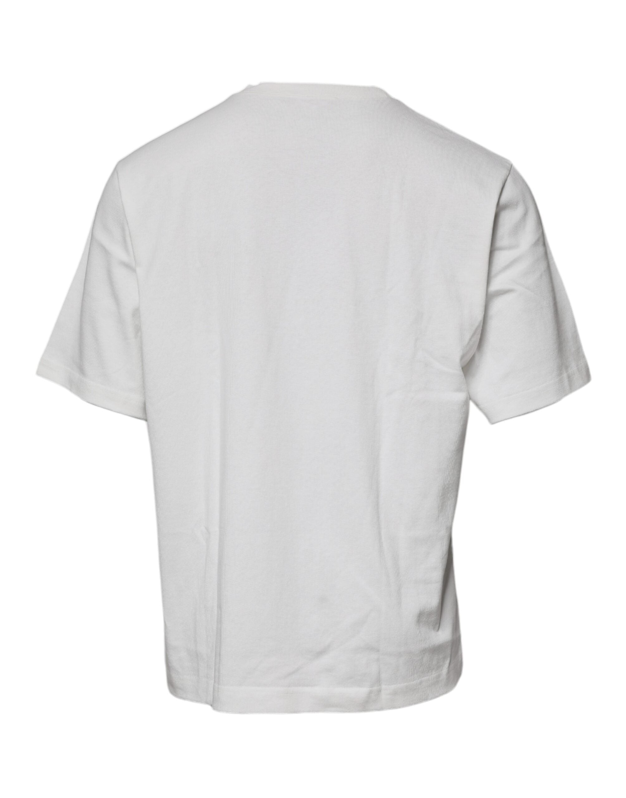 Dolce & Gabbana White DG Logo Crew Neck Short Sleeves Men's T-shirt (Pre-Owned)