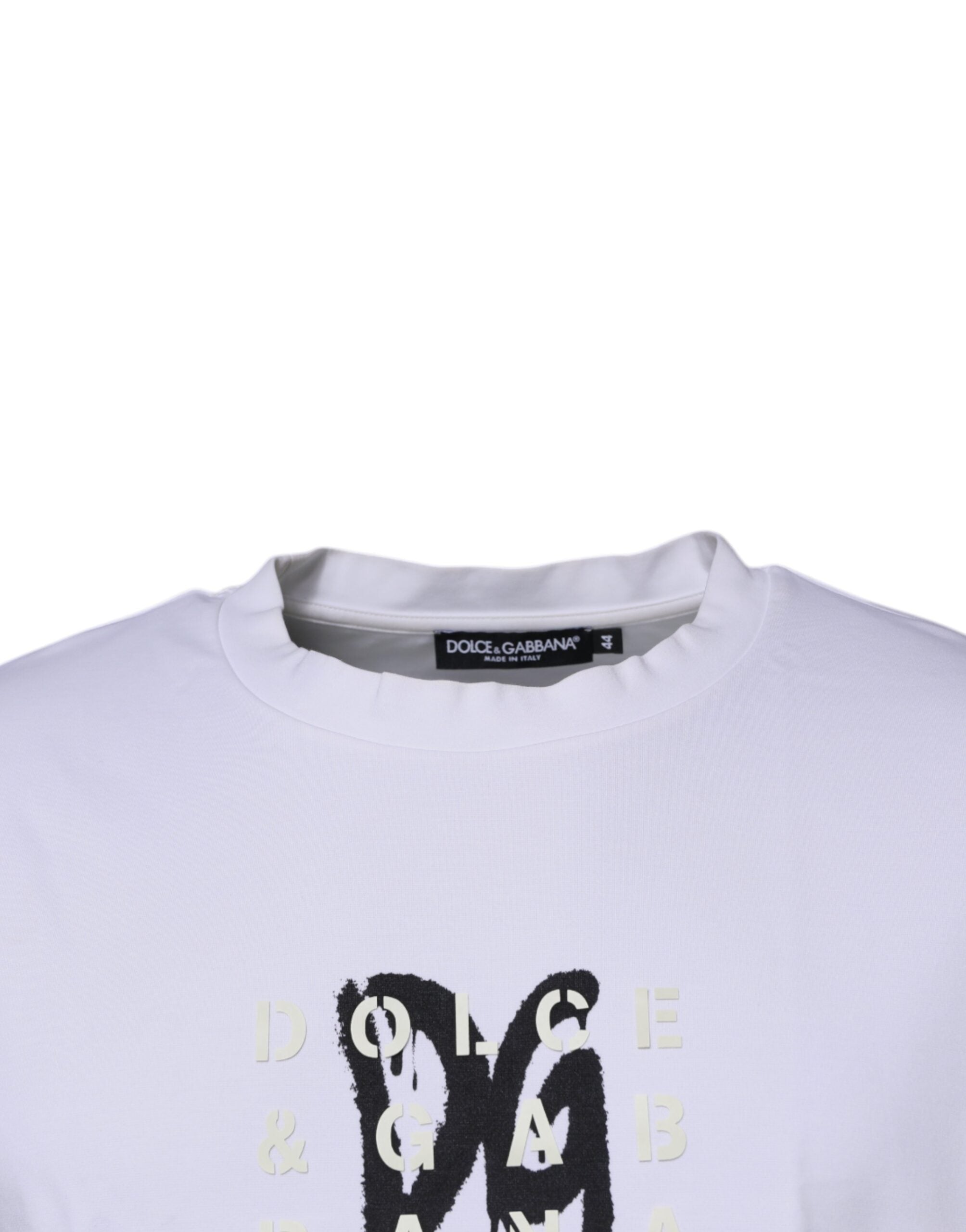 Dolce & Gabbana White DG Logo Crew Neck Short Sleeve Men's T-shirt (Pre-Owned)