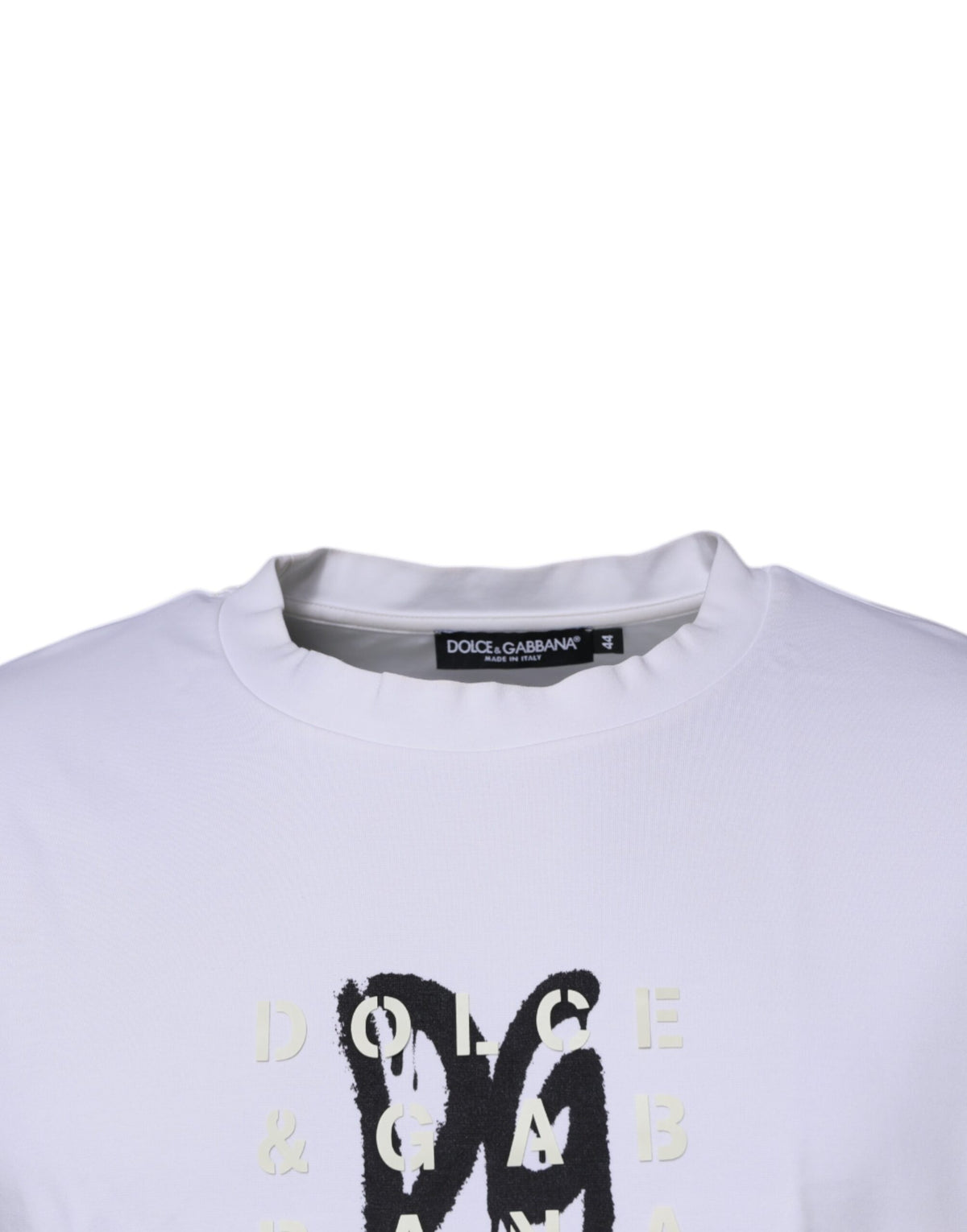 Dolce & Gabbana White DG Logo Crew Neck Short Sleeve Men's T-shirt (Pre-Owned)