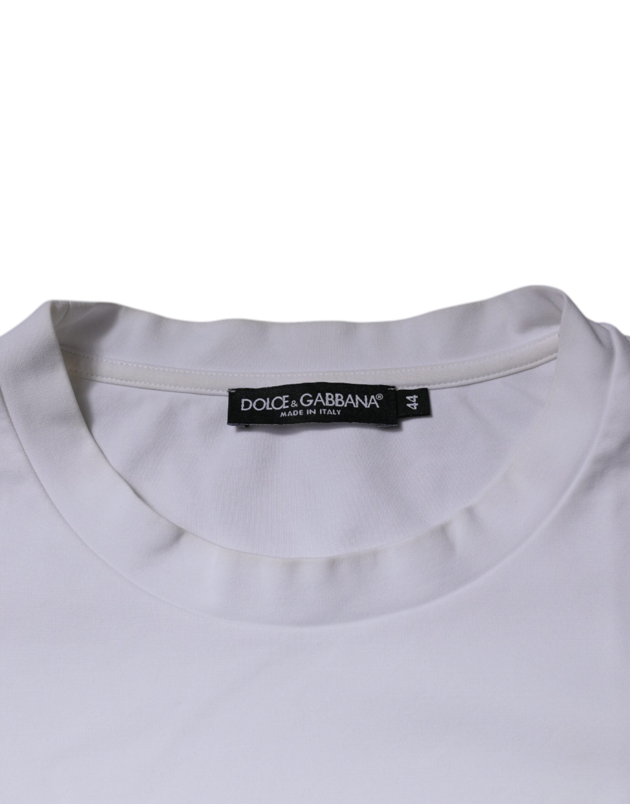 Dolce & Gabbana White DG Logo Crew Neck Short Sleeve Men's T-shirt (Pre-Owned)