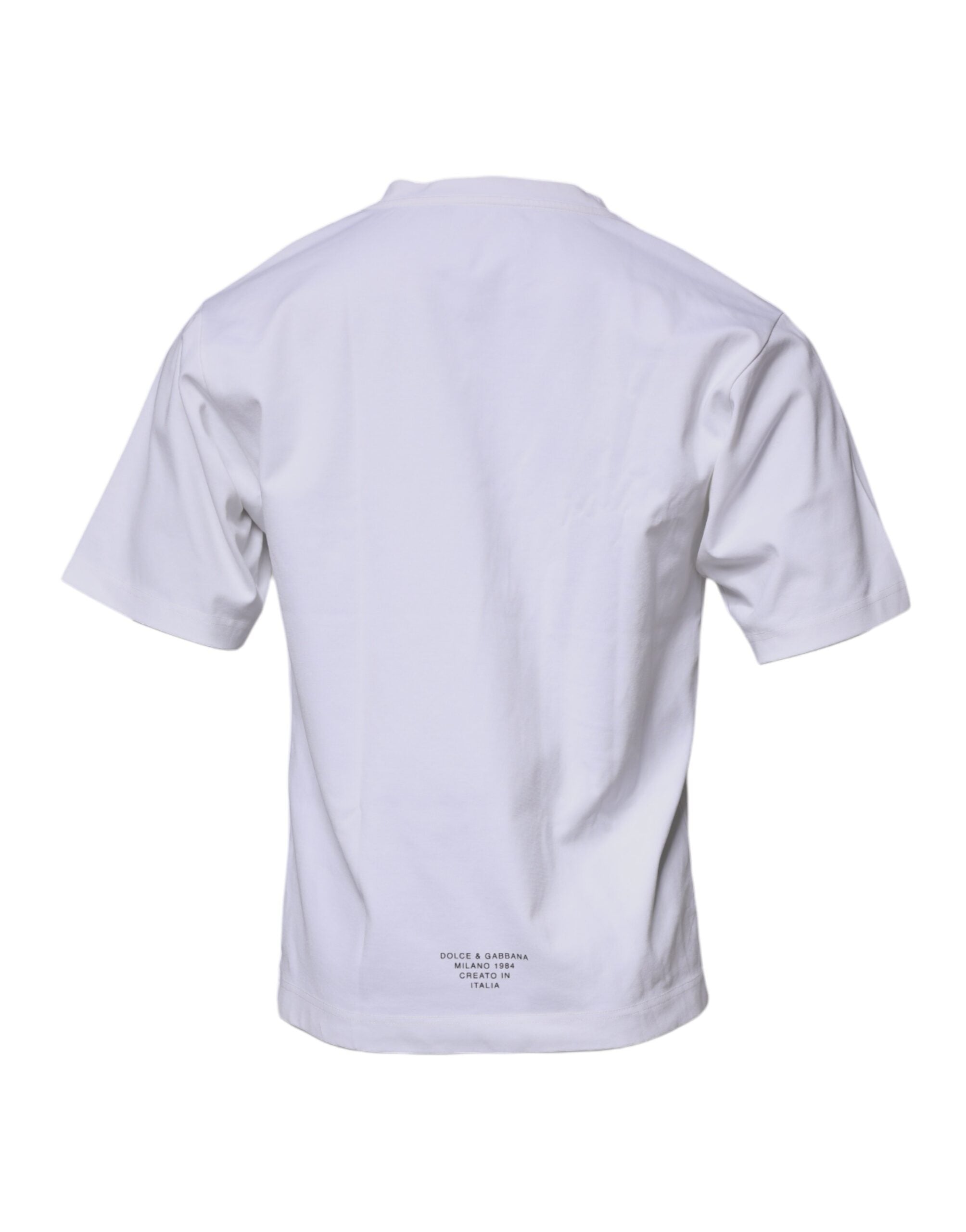 Dolce & Gabbana White DG Logo Crew Neck Short Sleeve Men's T-shirt (Pre-Owned)
