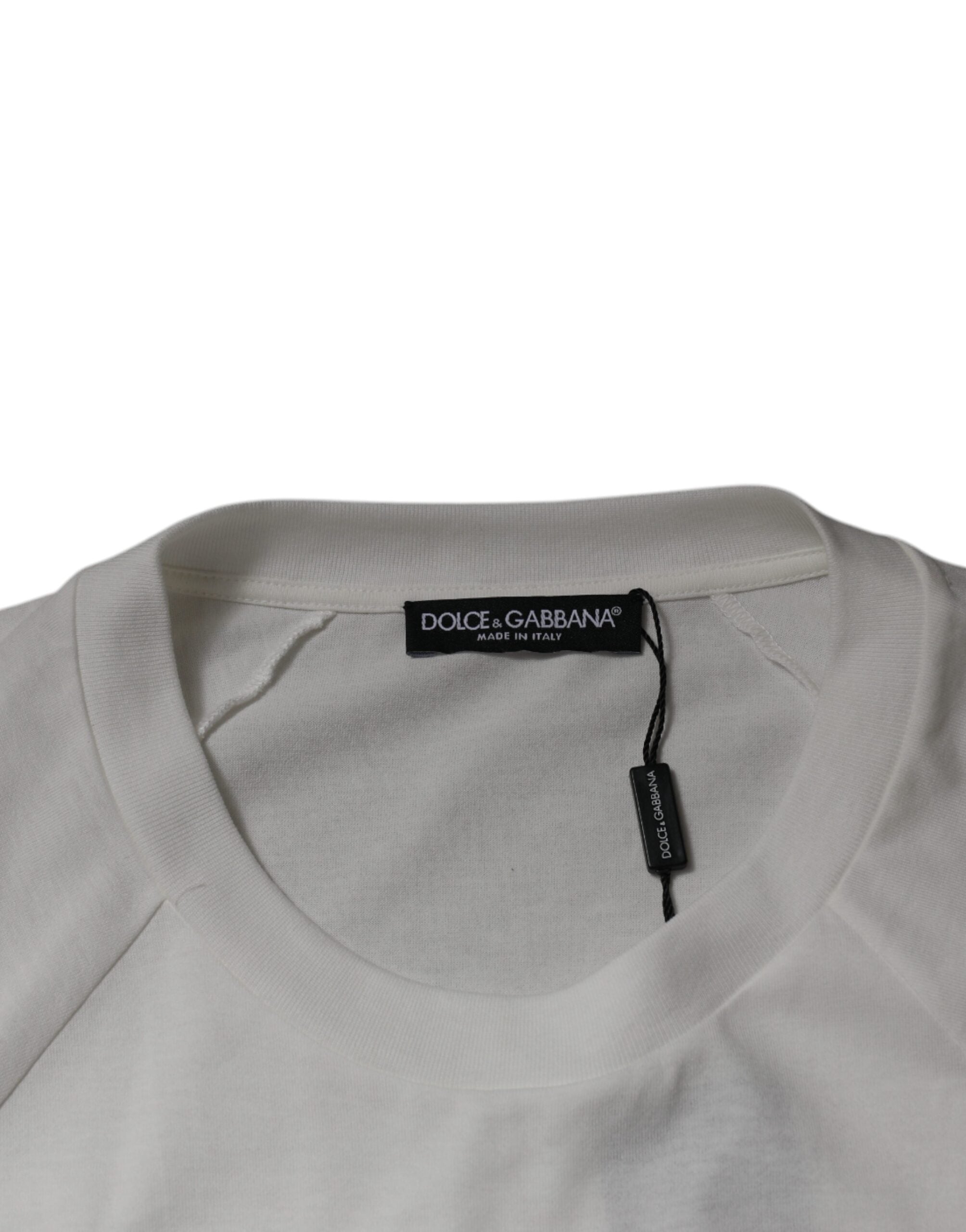 Dolce & Gabbana White DG Sport Crew Neck Short Sleeve Men's T-shirt