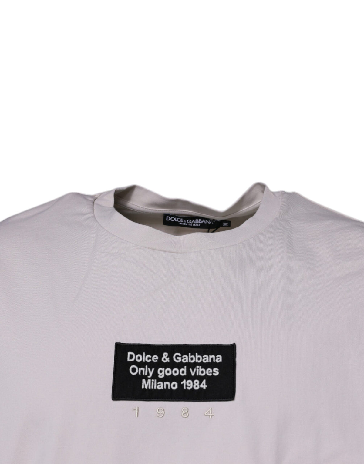 Dolce & Gabbana Beige DG Logo Crew Neck Short Sleeves Men's T-shirt