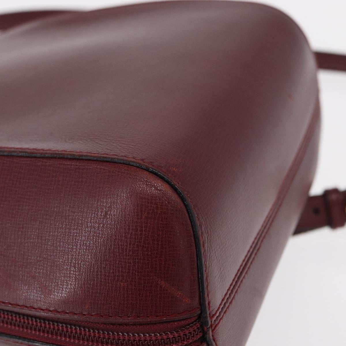 Cartier Happy Birthday Leather Burgundy Leather Backpack Bag (Pre-Owned)