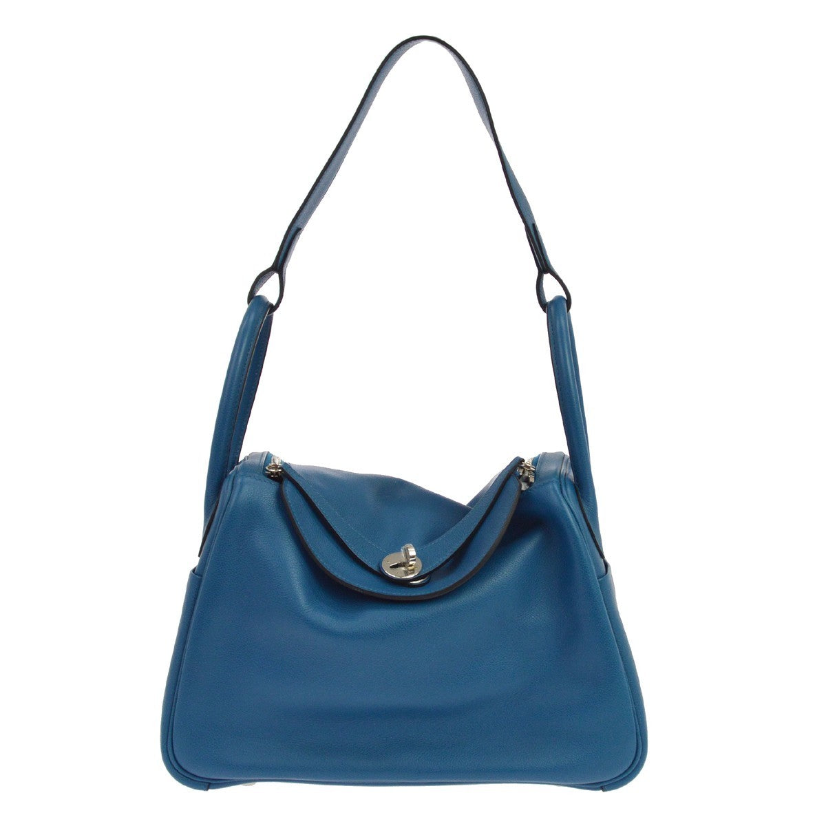 Hermes Lindy Evercolor Blue Leather Shoulder Bag Bag (Pre-Owned)