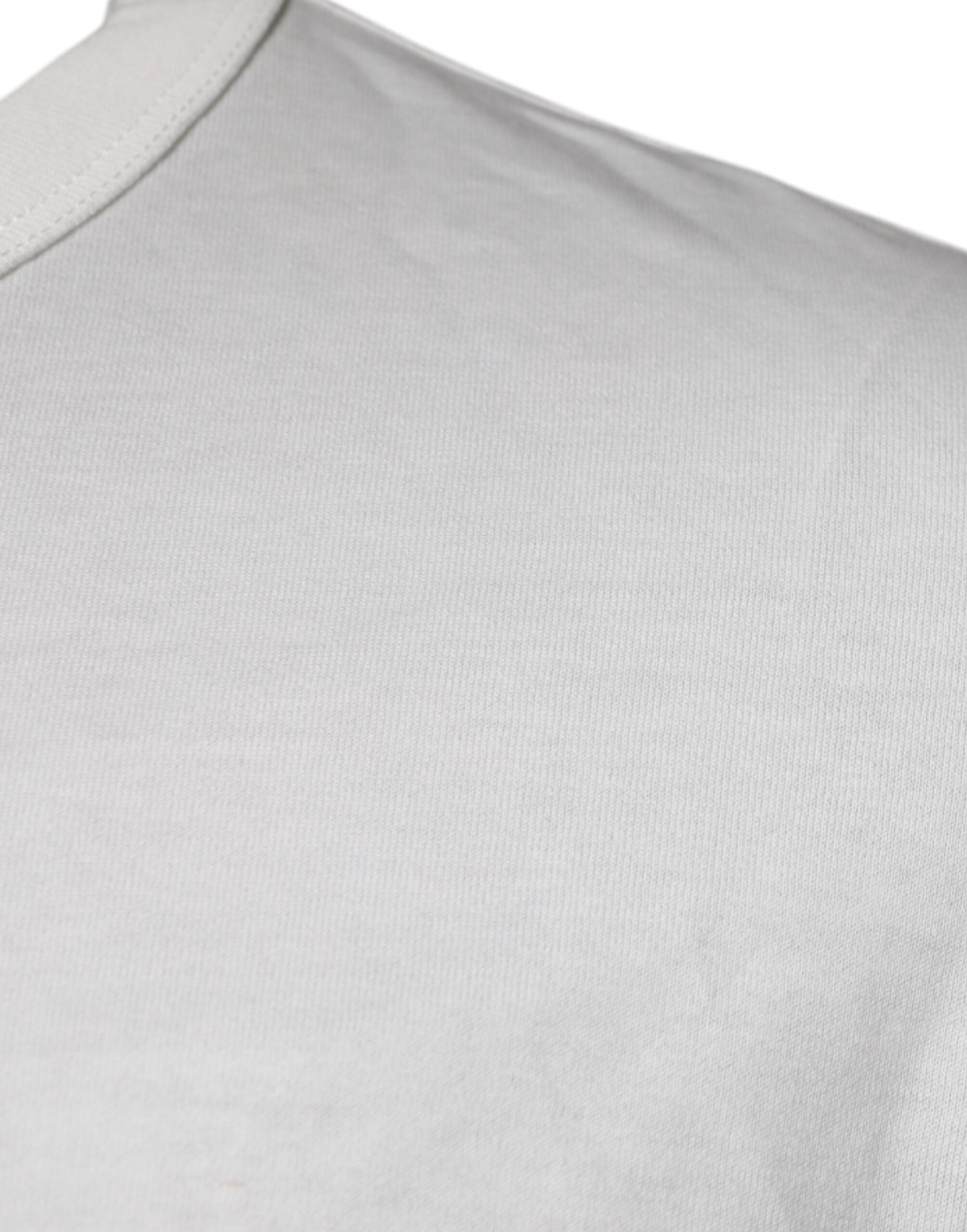 Dolce & Gabbana White DG Logo Cotton Crew Neck Men's T-shirt (Pre-Owned)