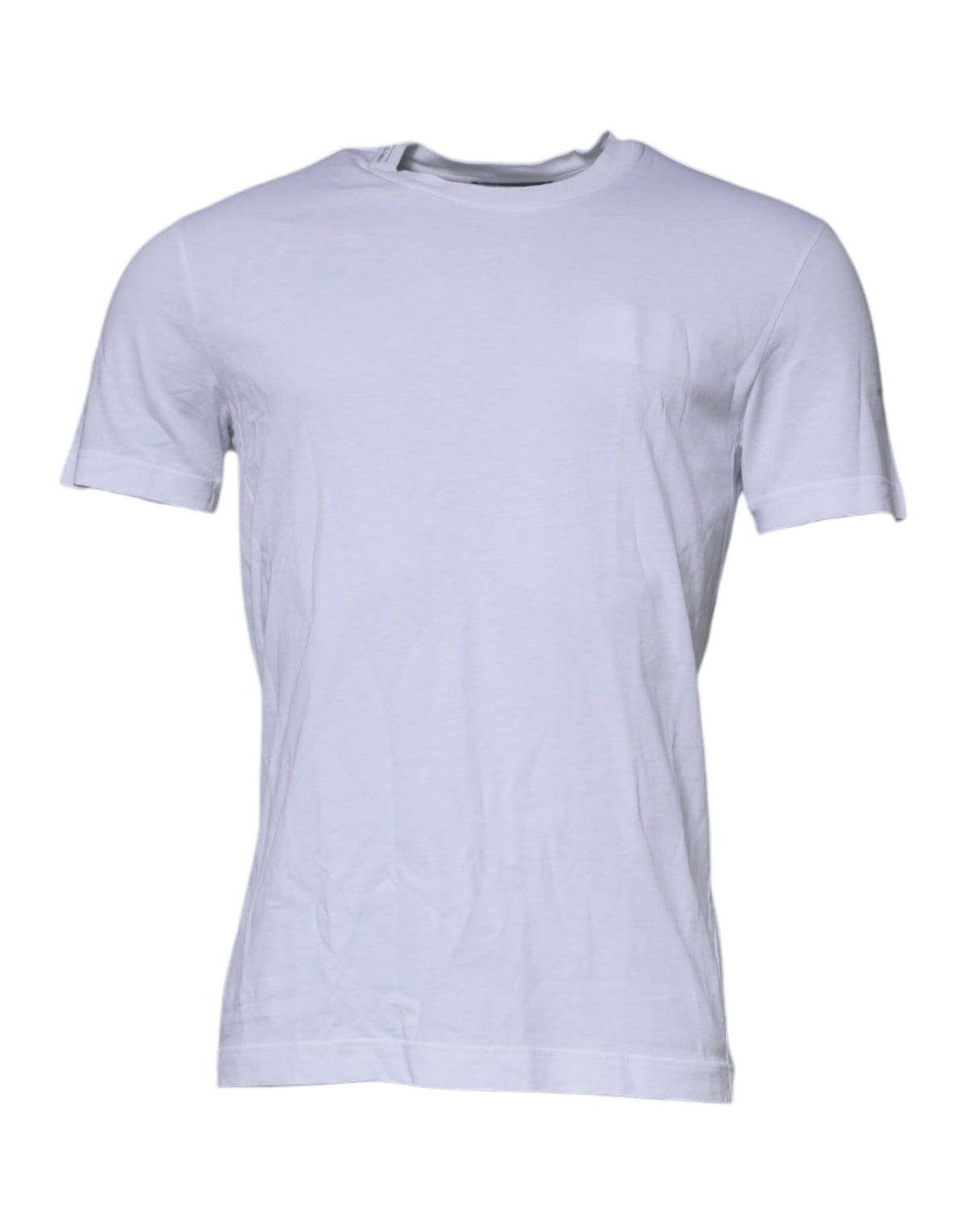 Dolce & Gabbana White DG Logo Cotton Crew Neck Men's T-shirt (Pre-Owned)