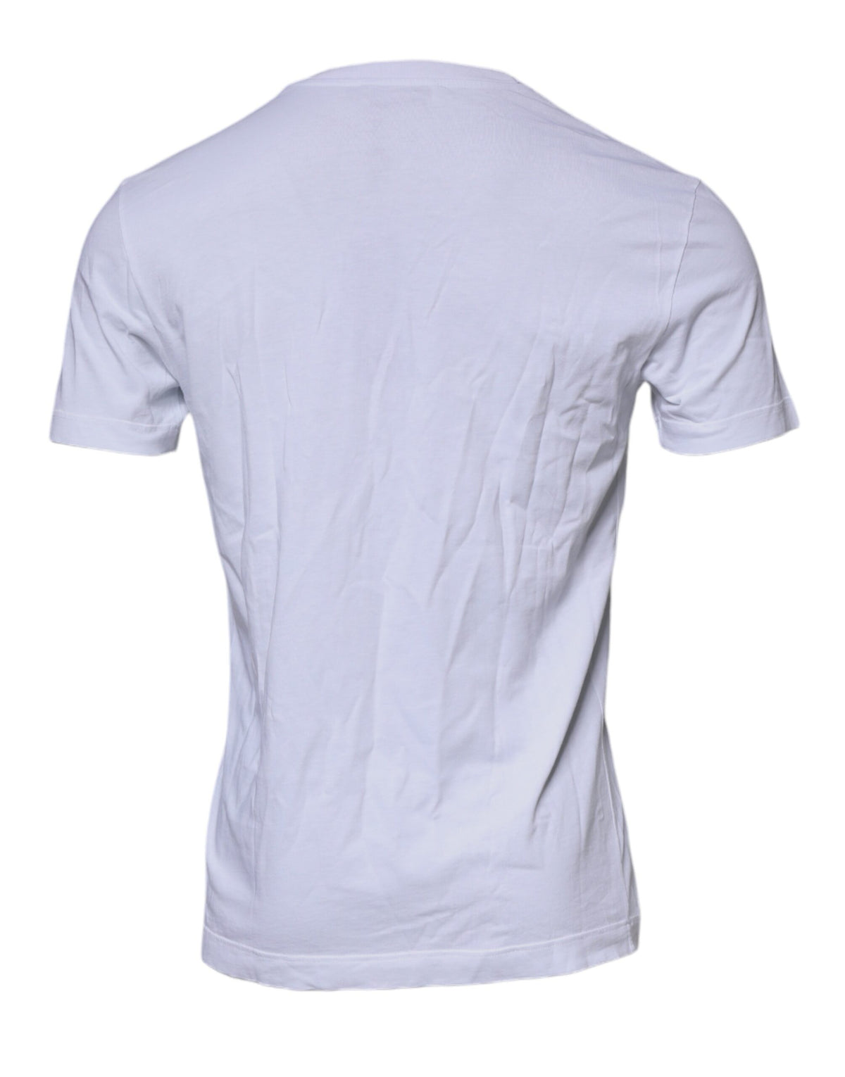 Dolce & Gabbana White DG Logo Cotton Crew Neck Men's T-shirt (Pre-Owned)