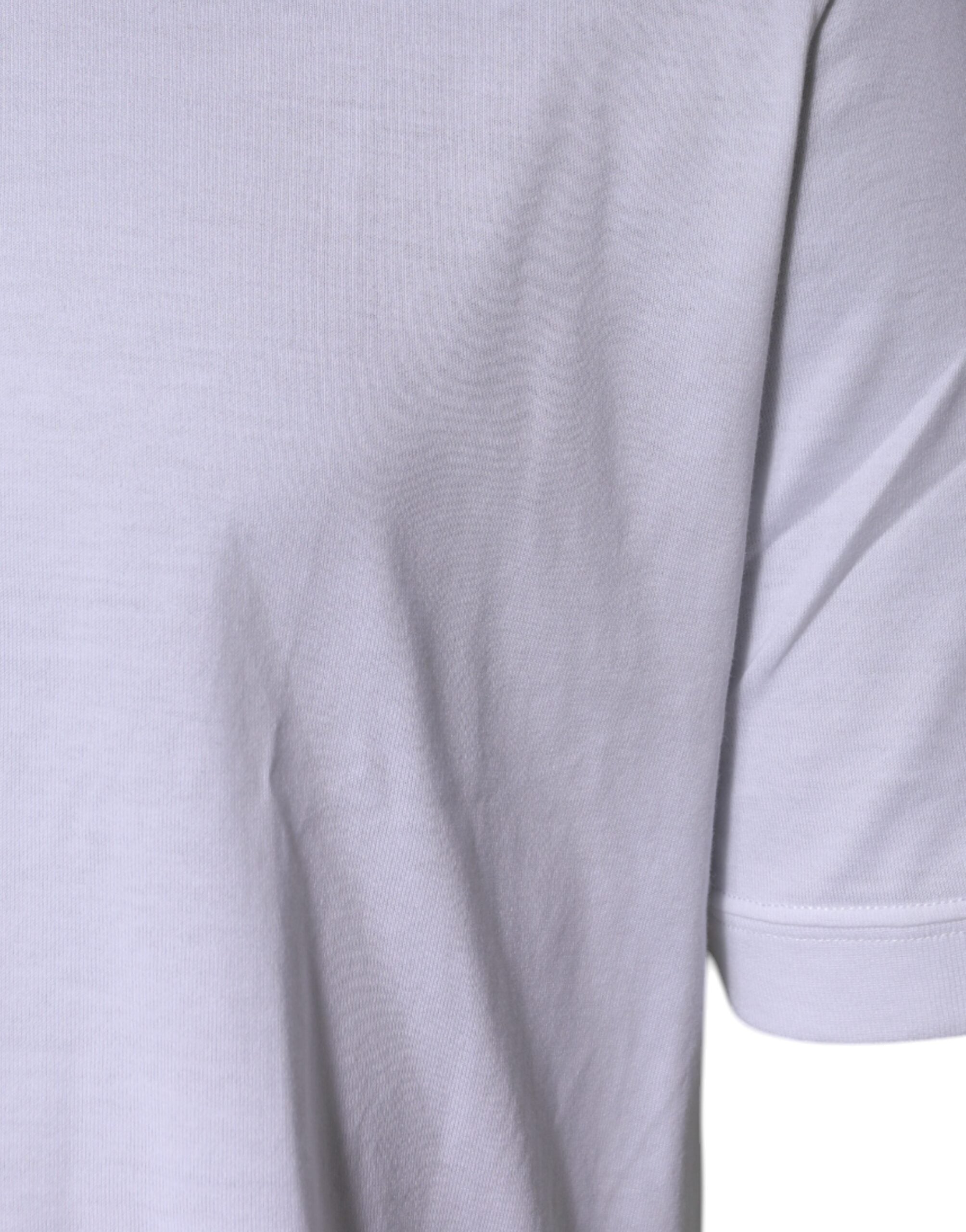Dolce & Gabbana White Cotton Crew Neck Short Sleeves Men's T-shirt (Pre-Owned)