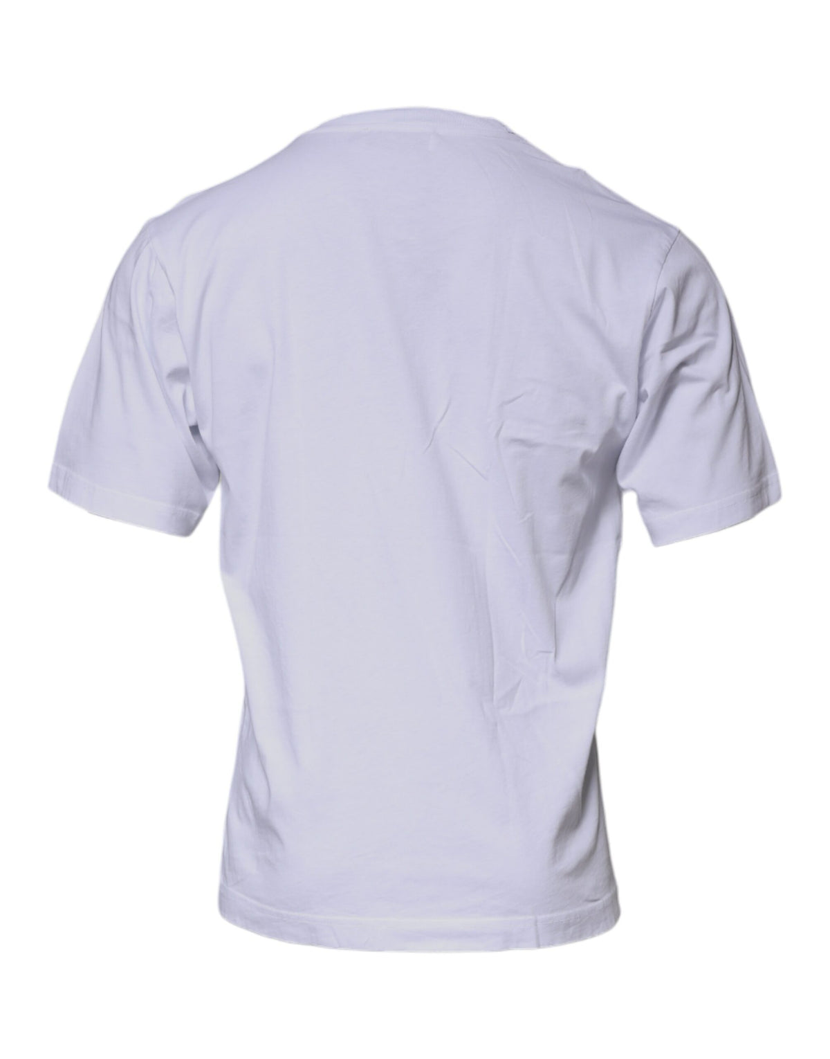 Dolce & Gabbana White DG Logo Cotton Crew Neck Men's T-shirt