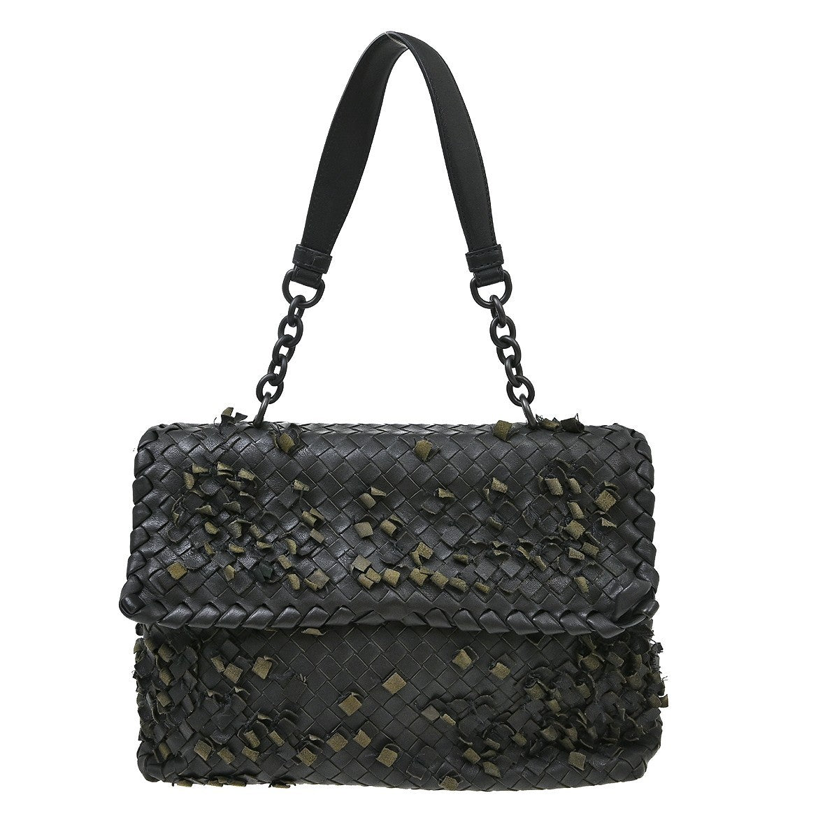Bottega Veneta Olimpia Tobu Intrecciato Nappa Black Leather Shoulder Bag Bag (Pre-Owned)