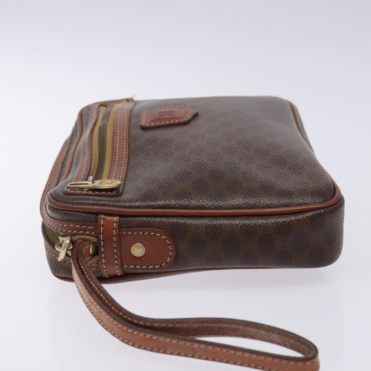 Celine Macadam Canvas Brown Canvas Clutche & Pouche Bag (Pre-Owned)